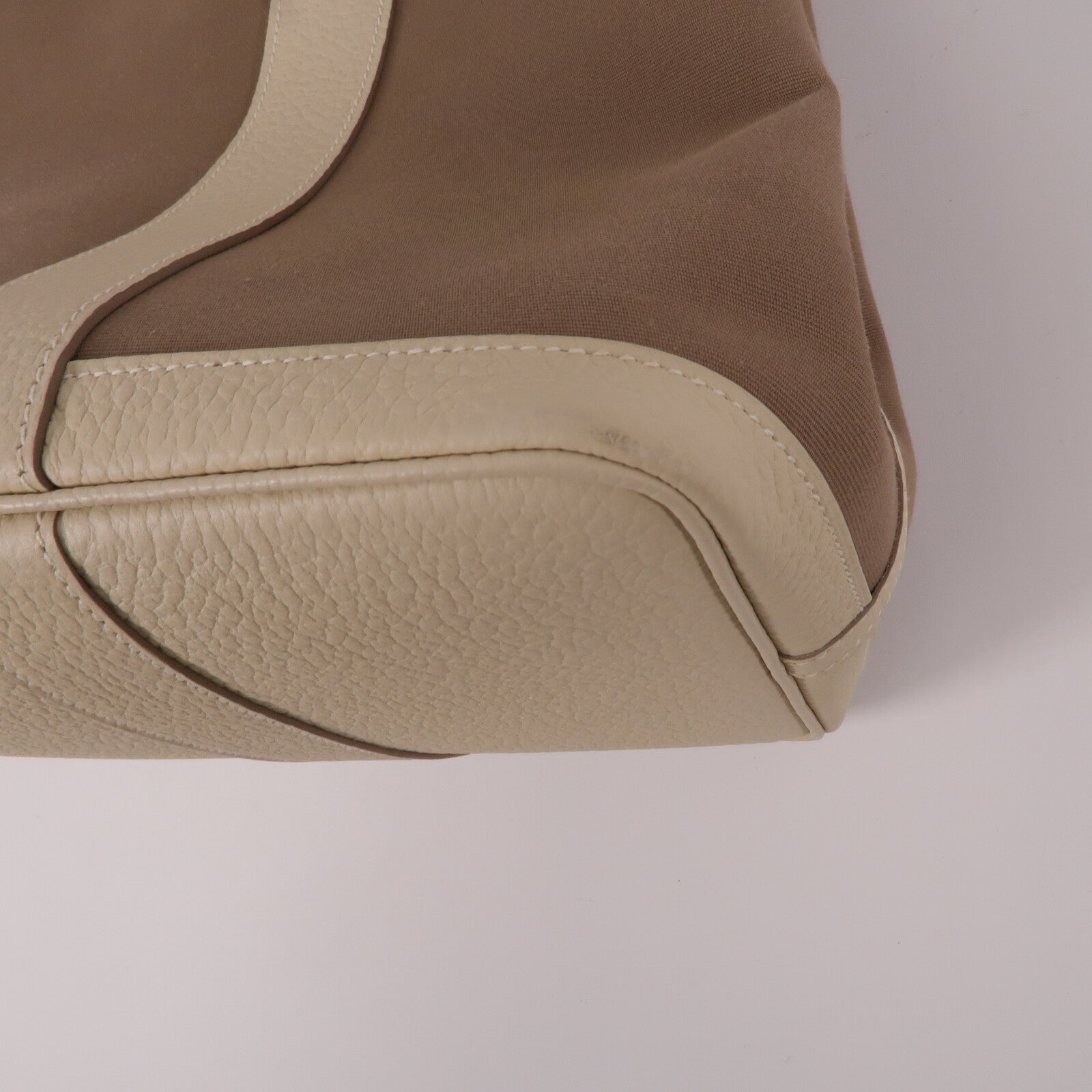 HERMES Toile H帆布Garden Party PM手挽袋Etoupe/Nata