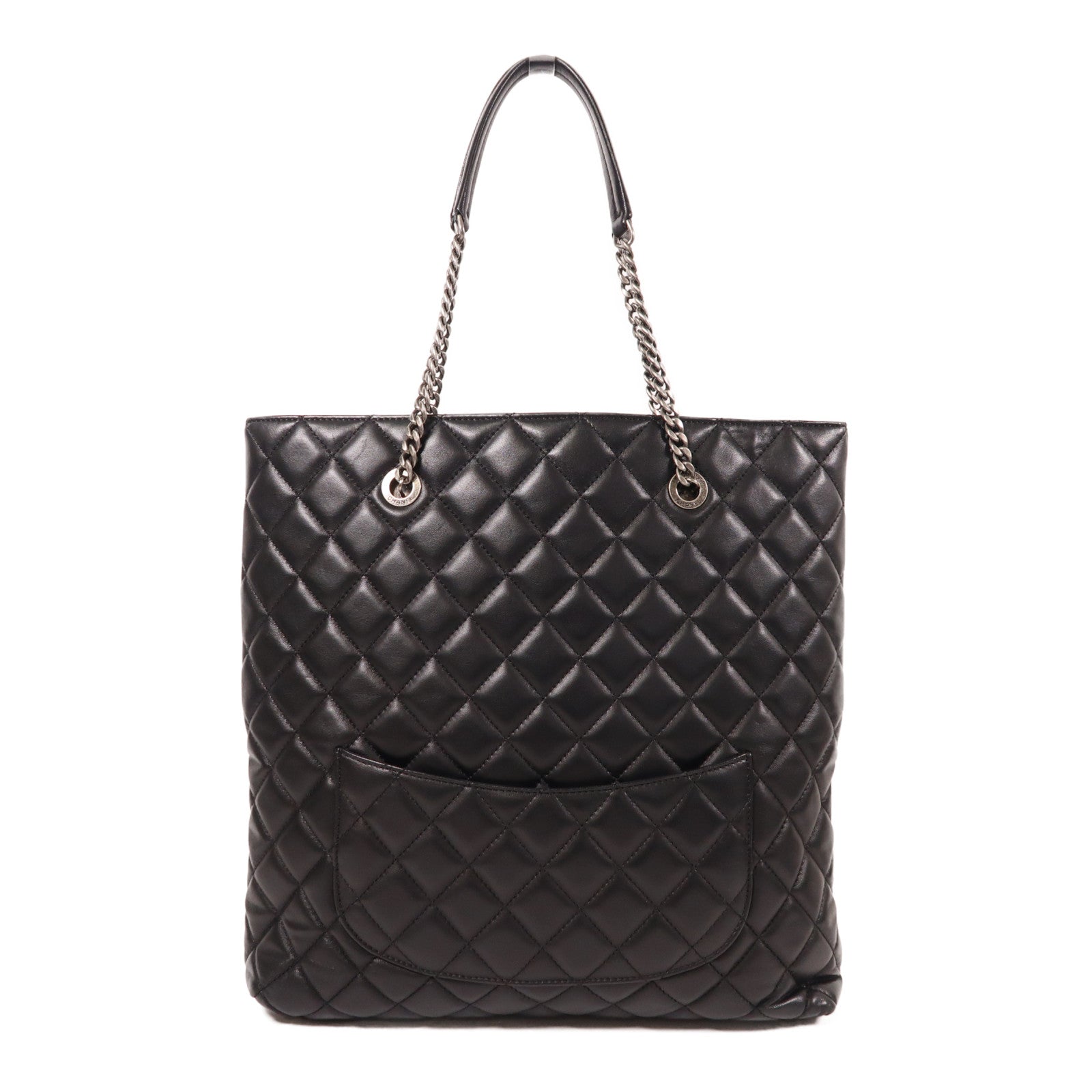 CHANEL 牛皮皮革Tote Bag鏈帶肩背袋