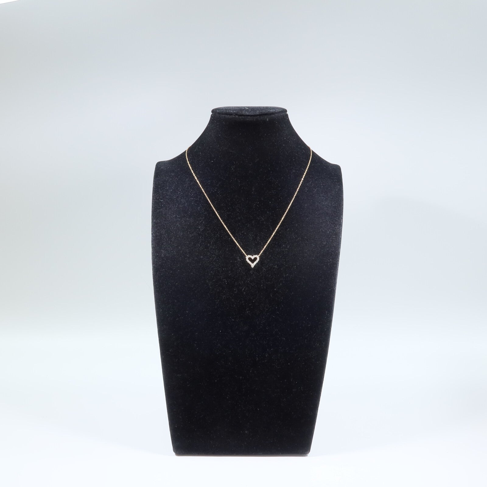 TIFFANY＆CO 18K玫瑰金Heart Diamond Pendant鑽石項鍊