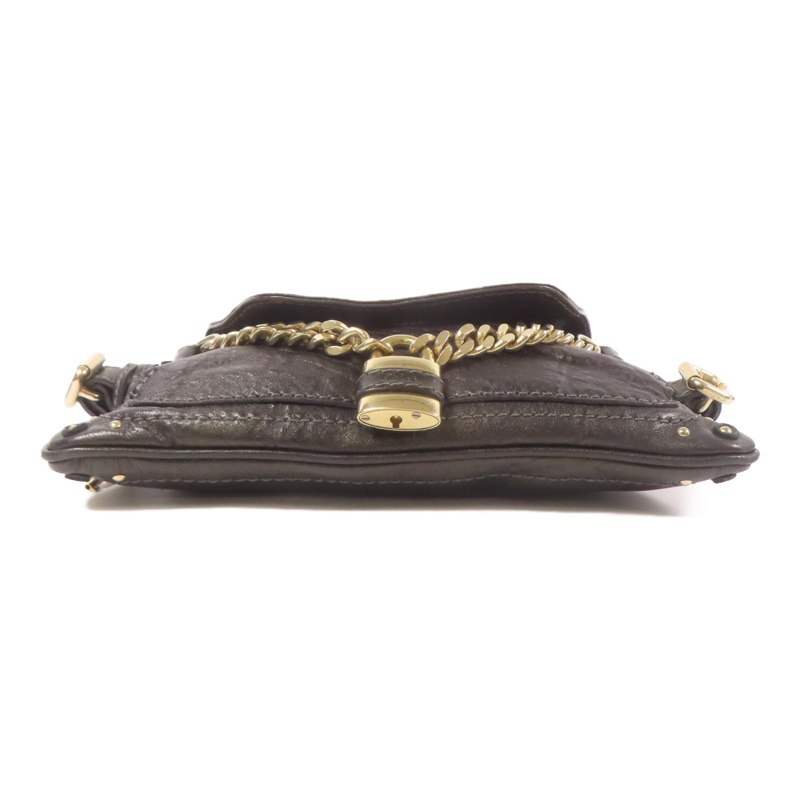 Chloe 牛皮皮革Hand Bag金扣肩背袋