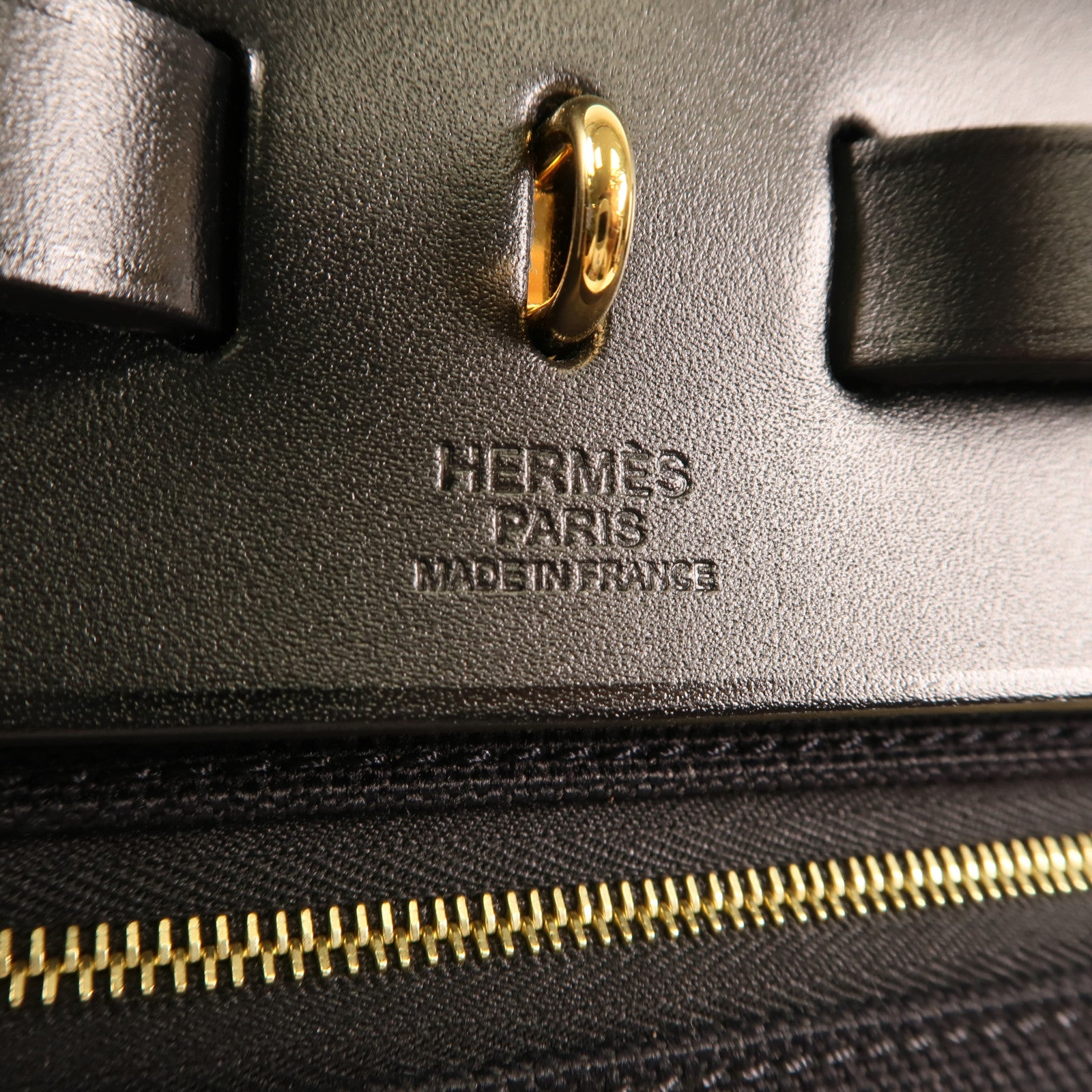 HERMES 帆布Herbag PM金扣手挽肩背兩用袋89 Noir