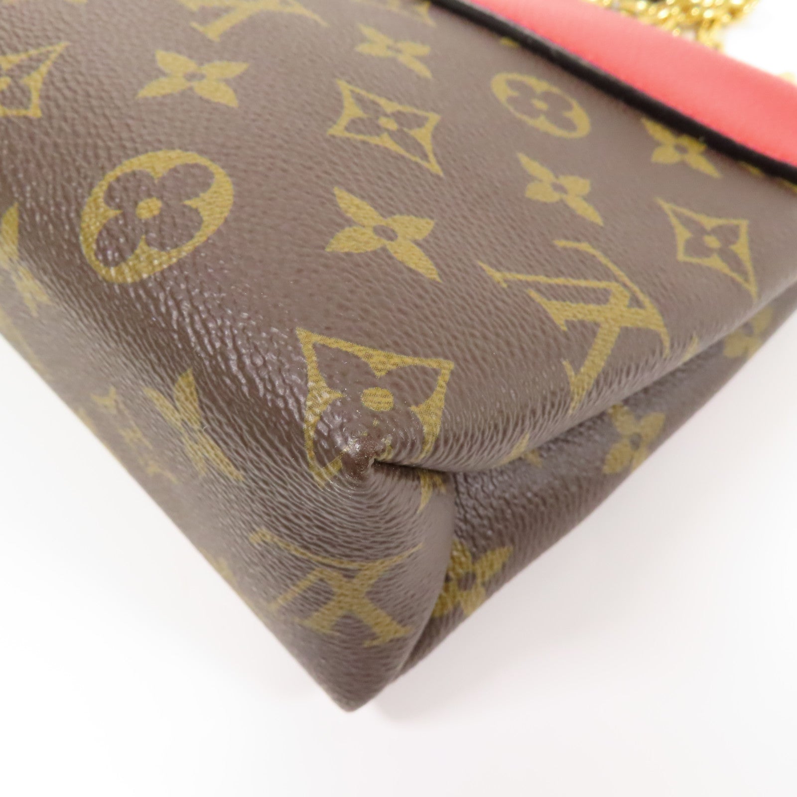 LOUIS VUITTON LV GHW Saint Placide Shoulder Bag M43713 Monogram Brown/Red