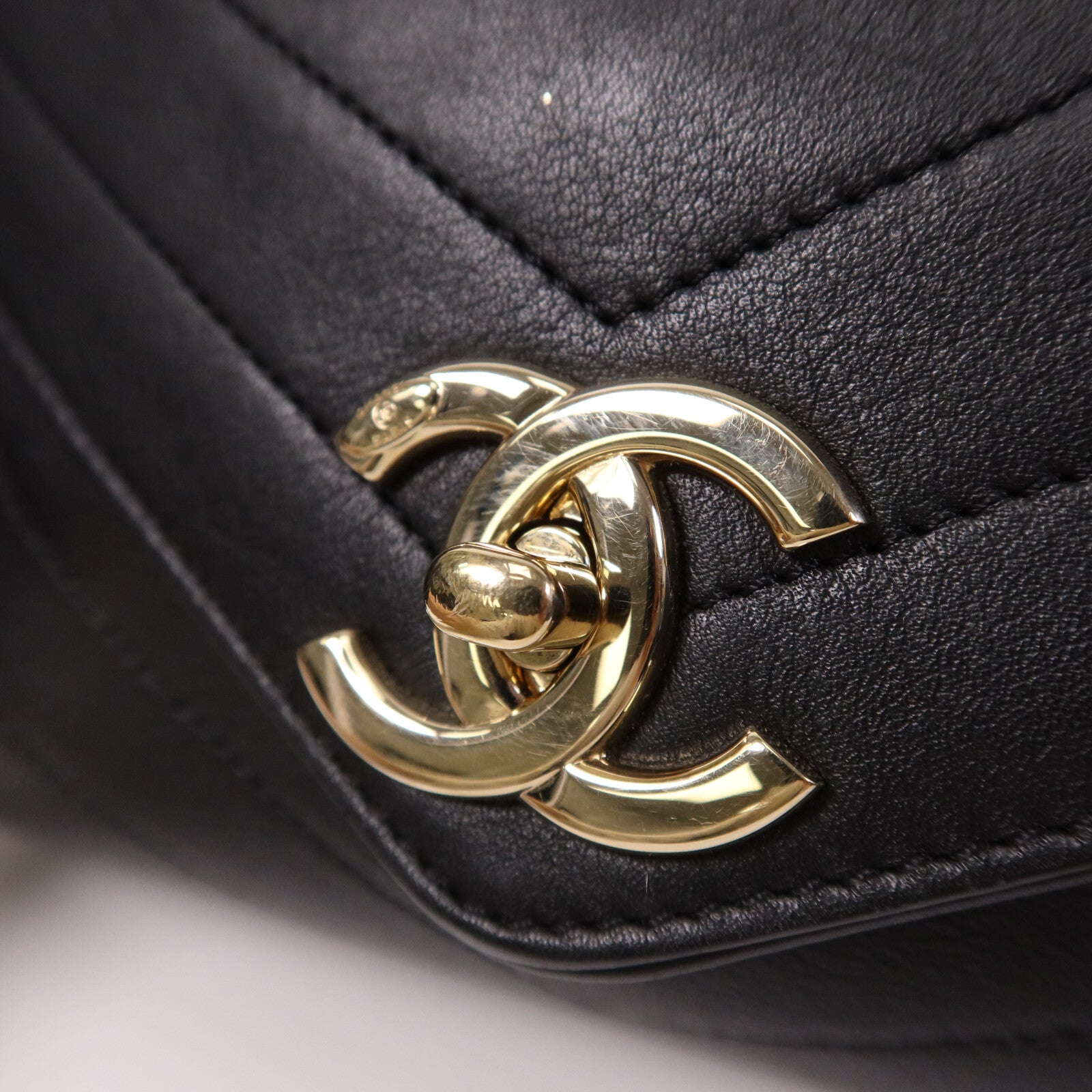 CHANEL 【激減優惠】牛皮皮革Shoulder Bag金扣鏈帶手挽肩背兩用袋