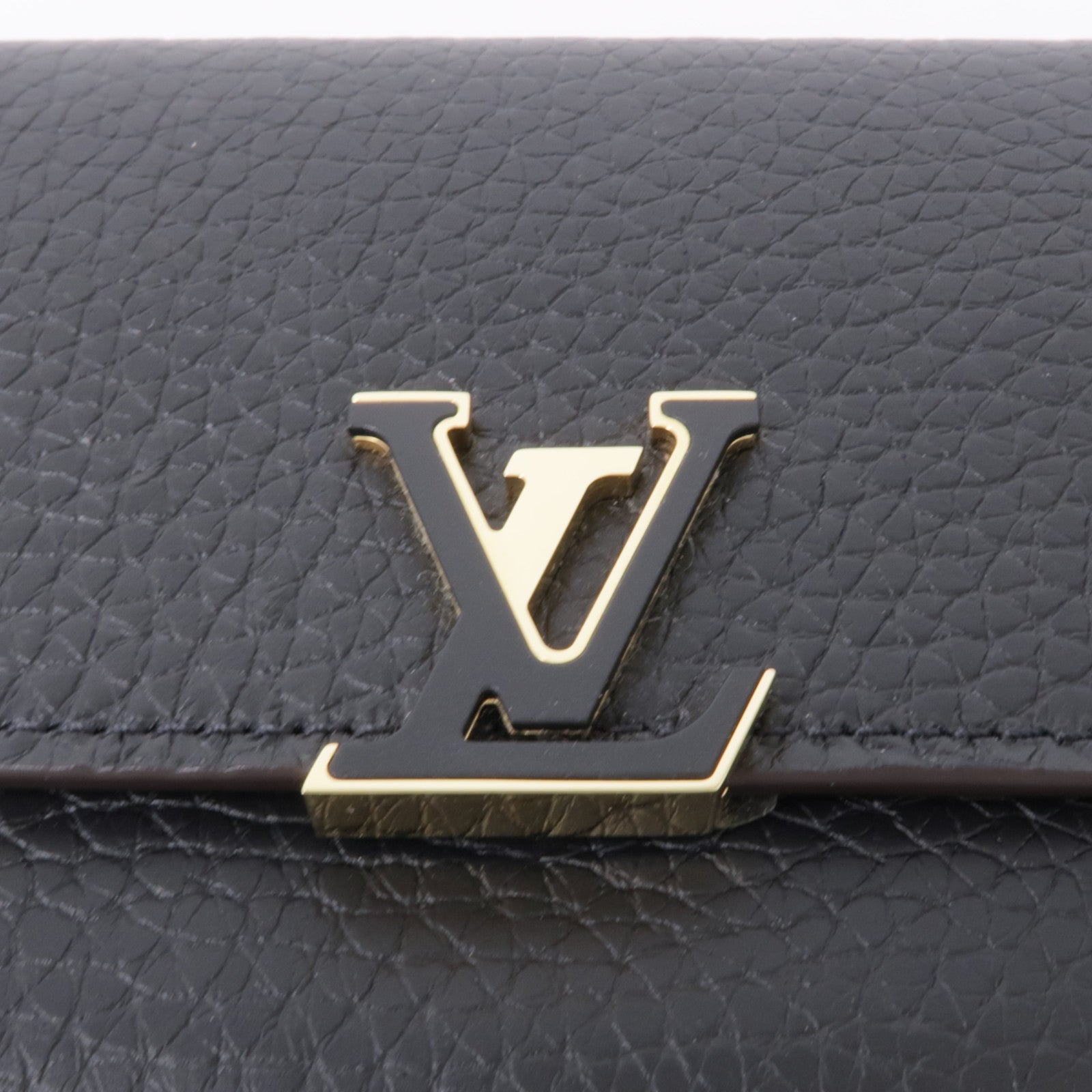 LOUIS VUITTON Taurillon Capucines Compact Wallet錢包