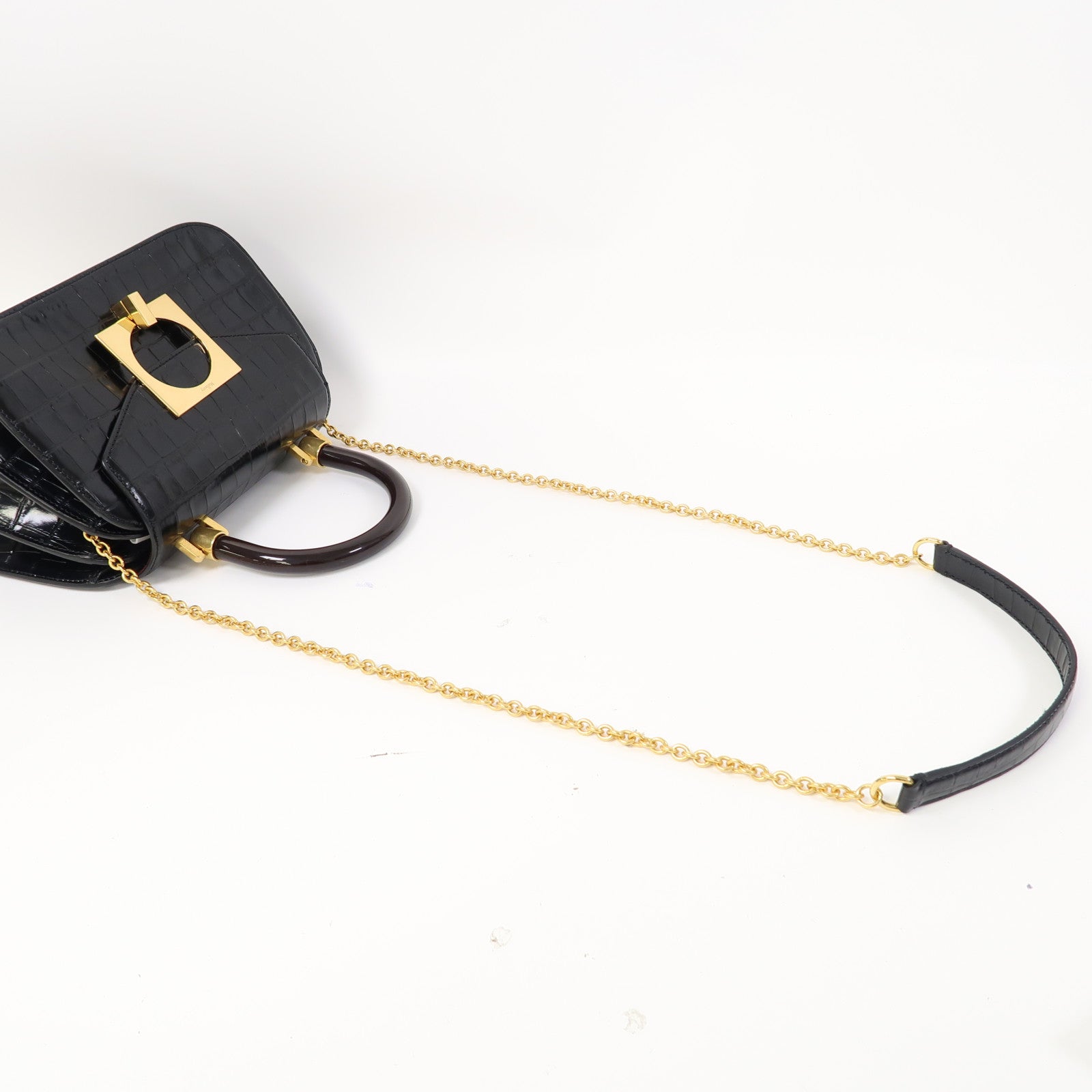 MULBERRY 牛皮皮革2 Way Shoulder金扣手挽肩背兩用袋黑色