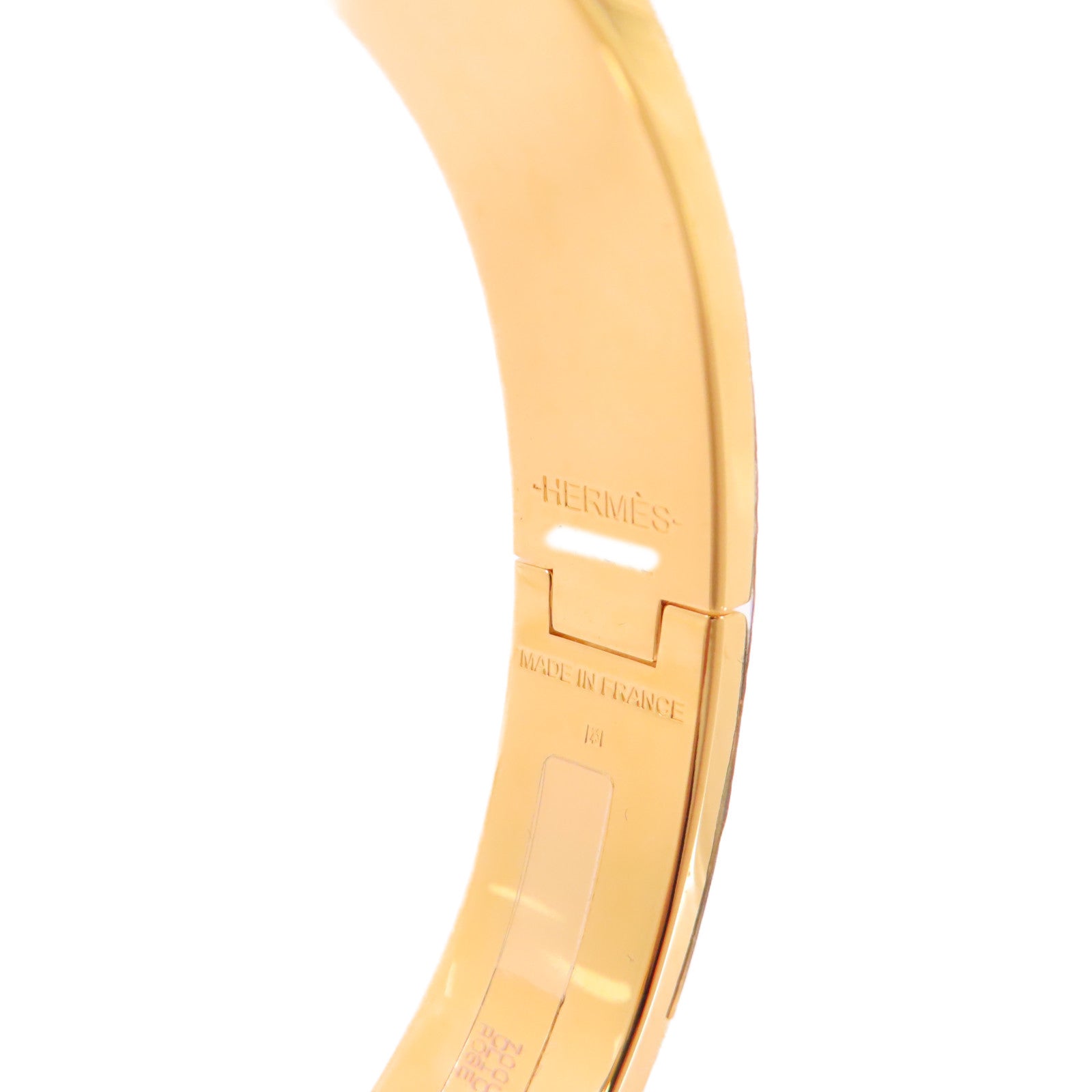 HERMES 金屬/琺瑯Clic H Bracelet金扣手鐲