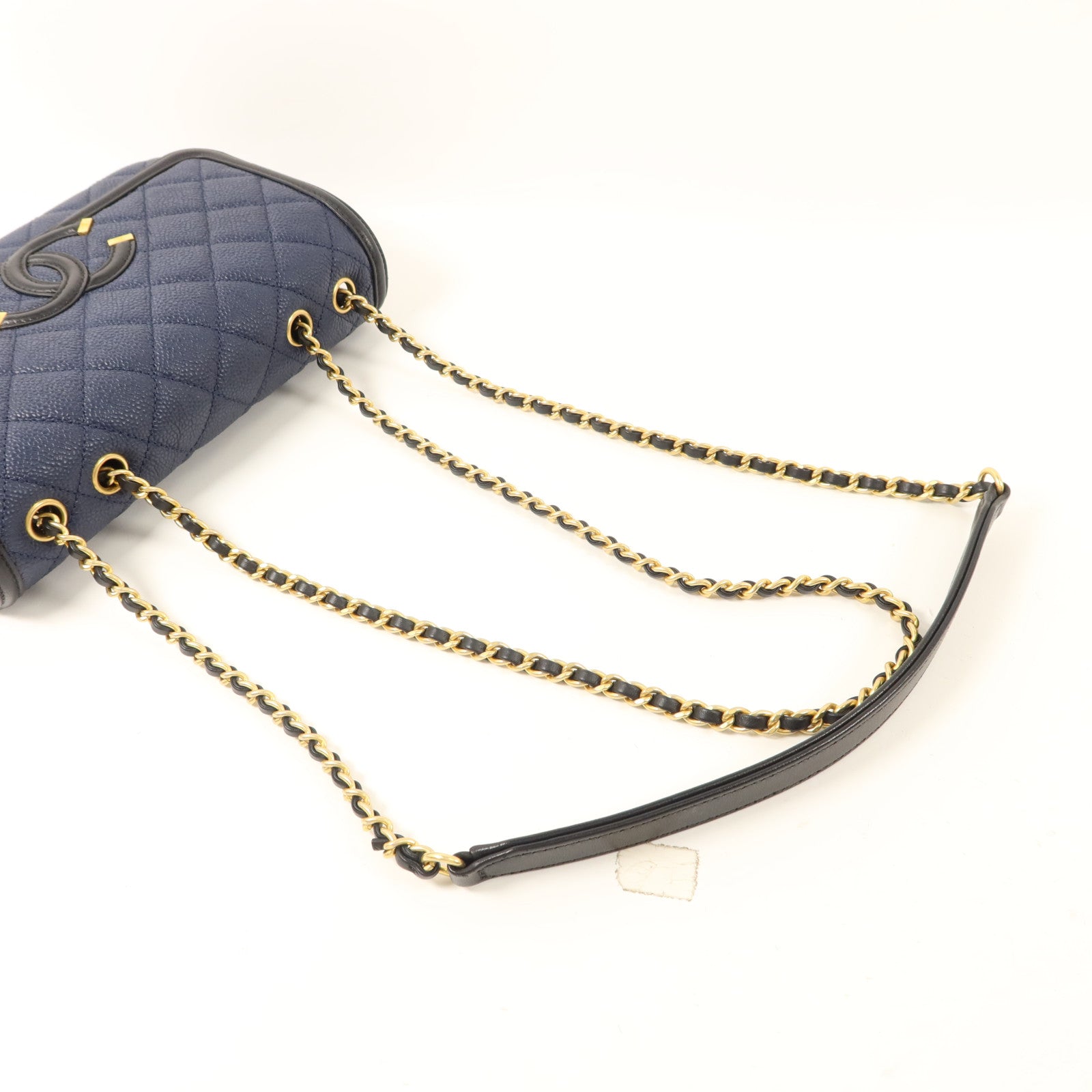 CHANEL 牛皮皮革CC Filigree Flap Bag鏈帶肩背袋