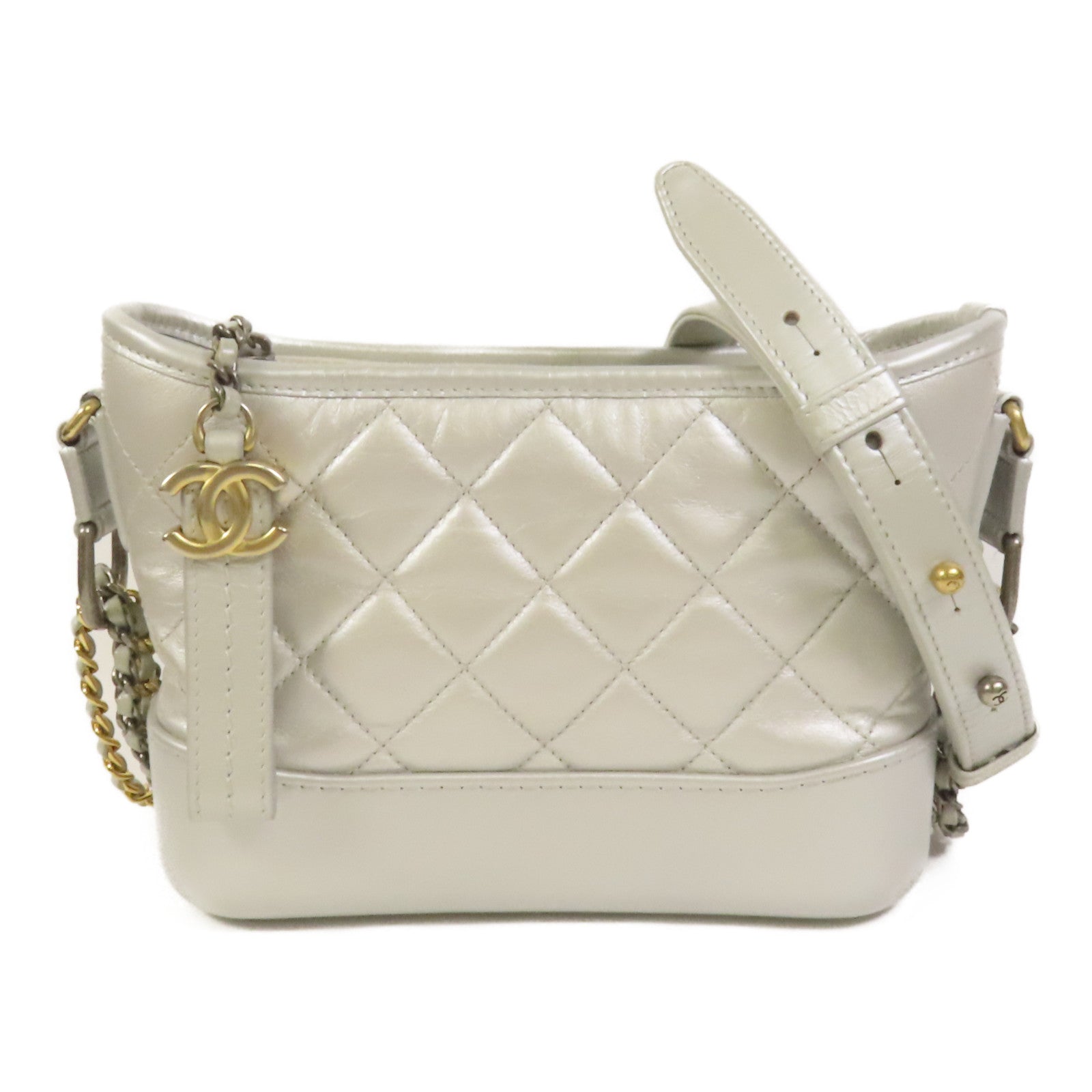 CHANEL 牛皮皮革Gabrielle Small鏈帶肩背袋