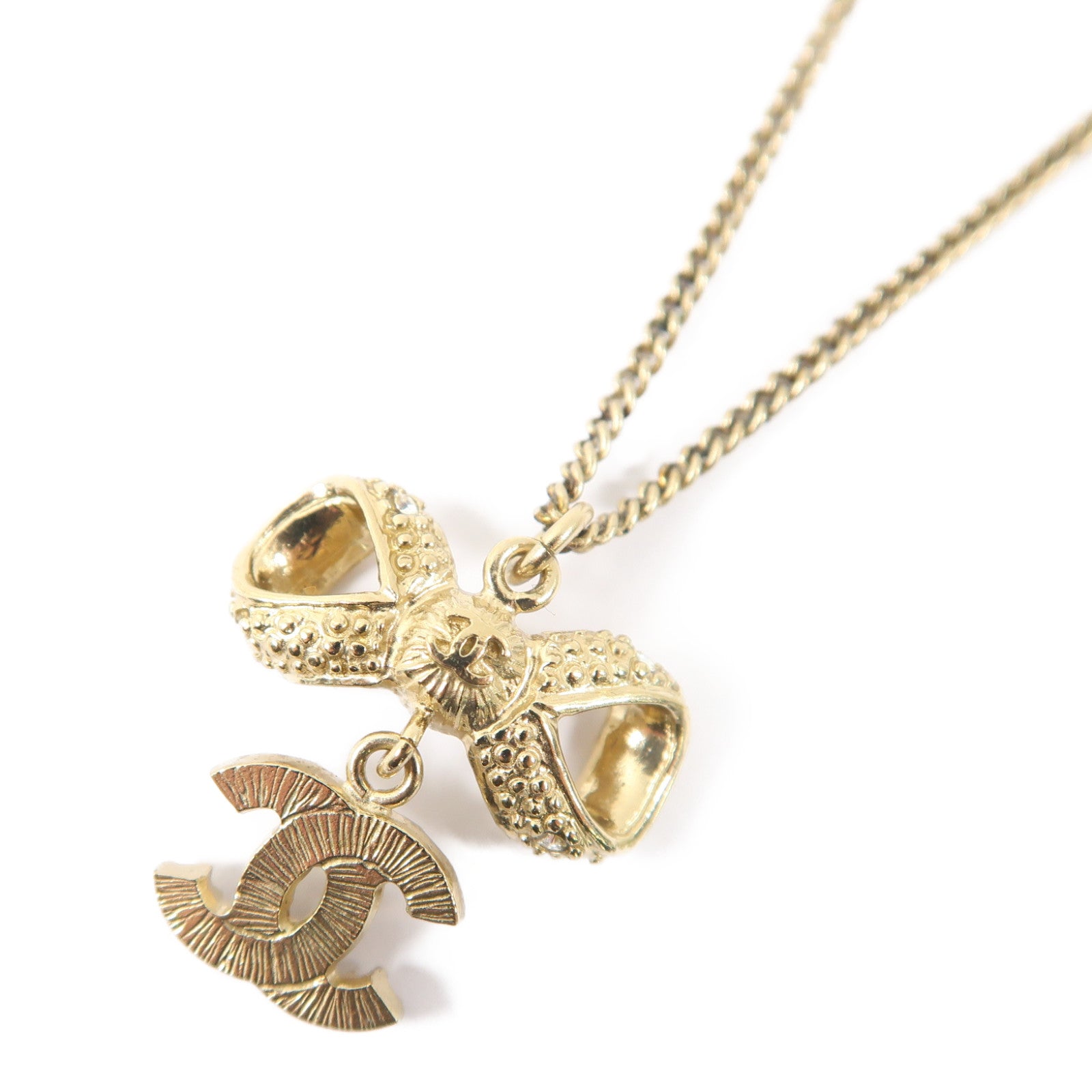 CHANEL 金屬Necklace項鍊金色