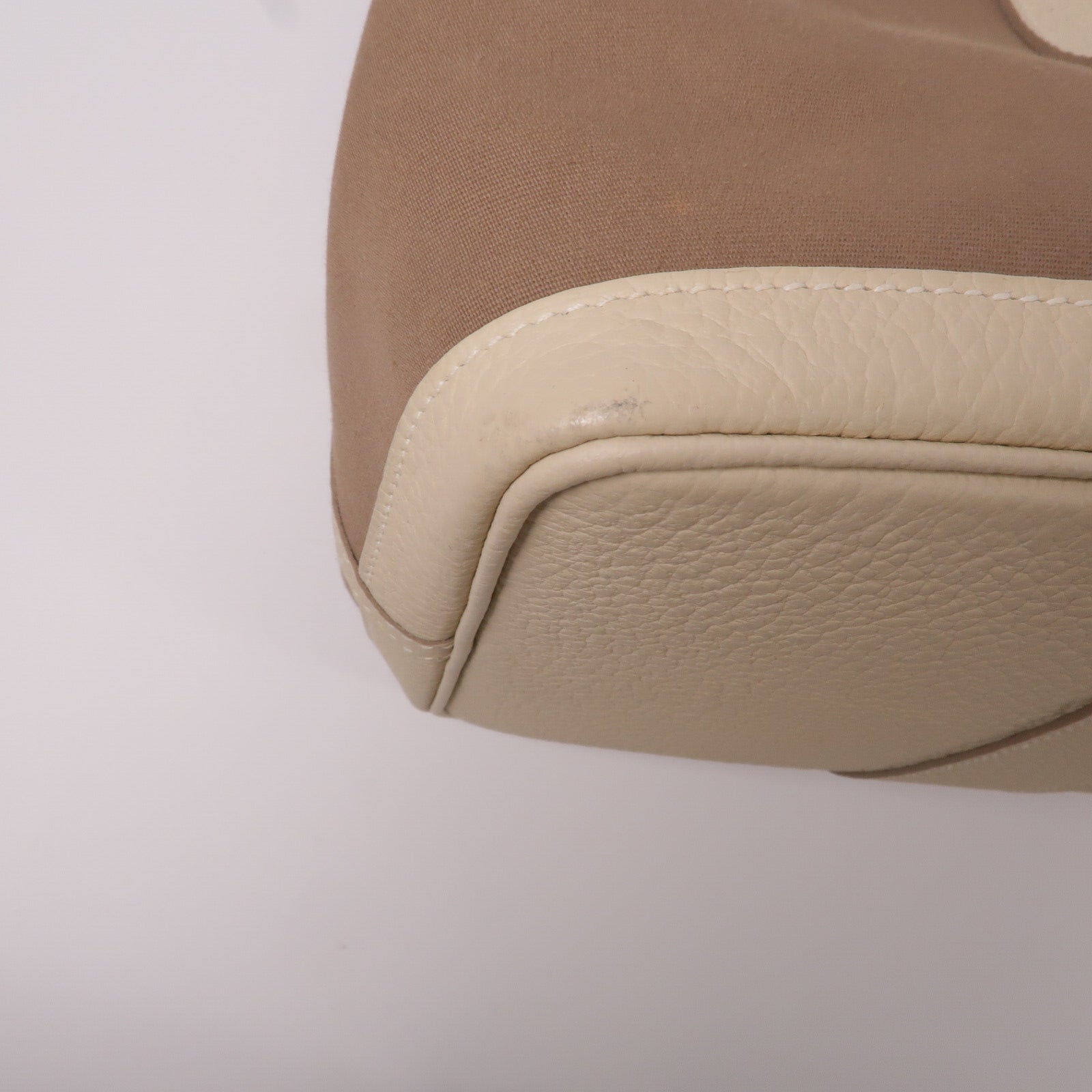 HERMES Toile H帆布Garden Party PM手挽袋Etoupe/Nata