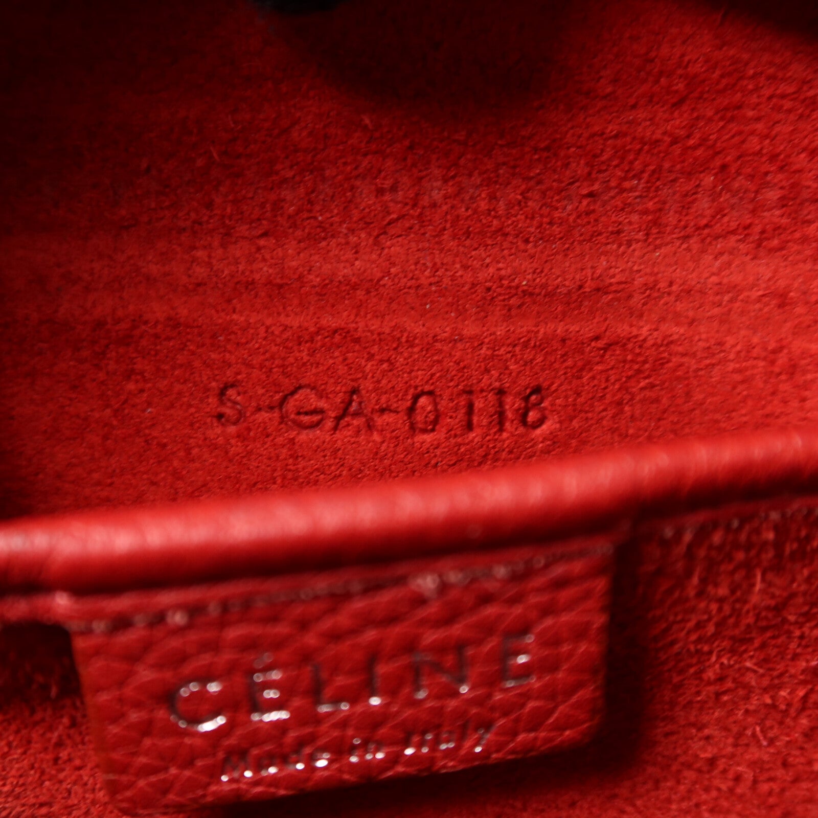 CELINE 牛皮皮革Nano Luggage銀扣手挽肩背兩用袋