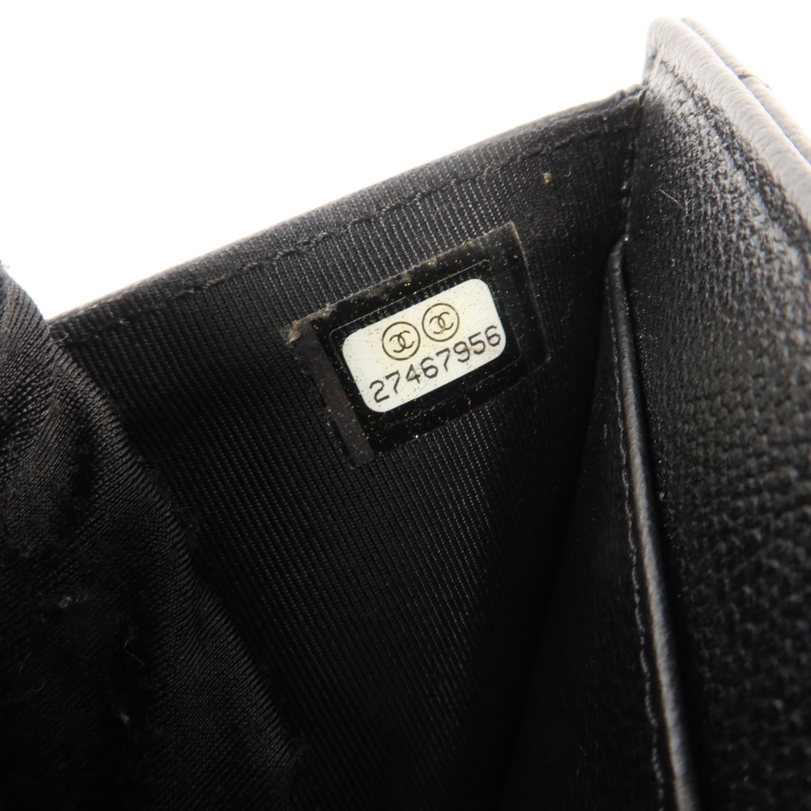 CHANEL 牛皮皮革Trifold Wallet銀扣錢包