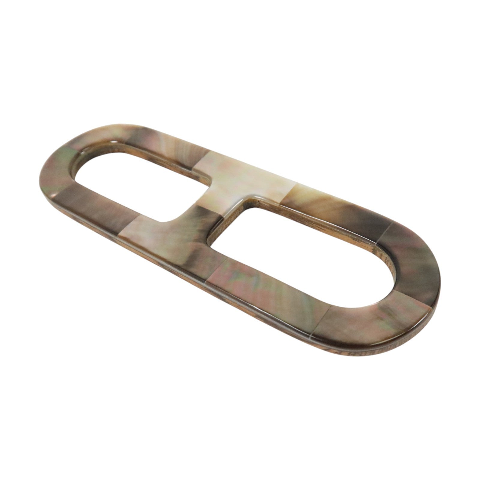 HERMES 木紋瑪瑙/珍珠母/木製Chaine d'ancre Scarf Ring GM絲巾扣