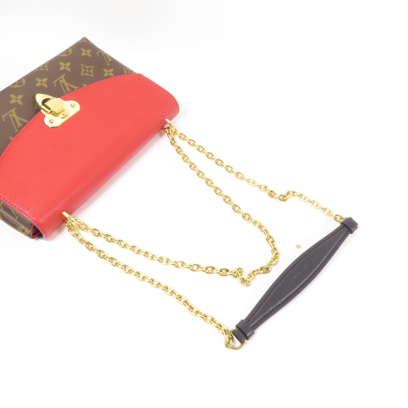 LOUIS VUITTON LV GHW Saint Placide Shoulder Bag M43713 Monogram Brown/Red