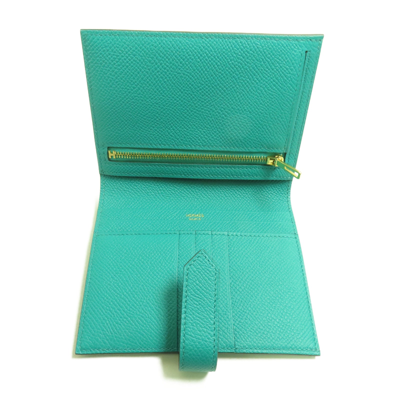 HERMES Epsom皮革Bearn Wallet金扣錢包