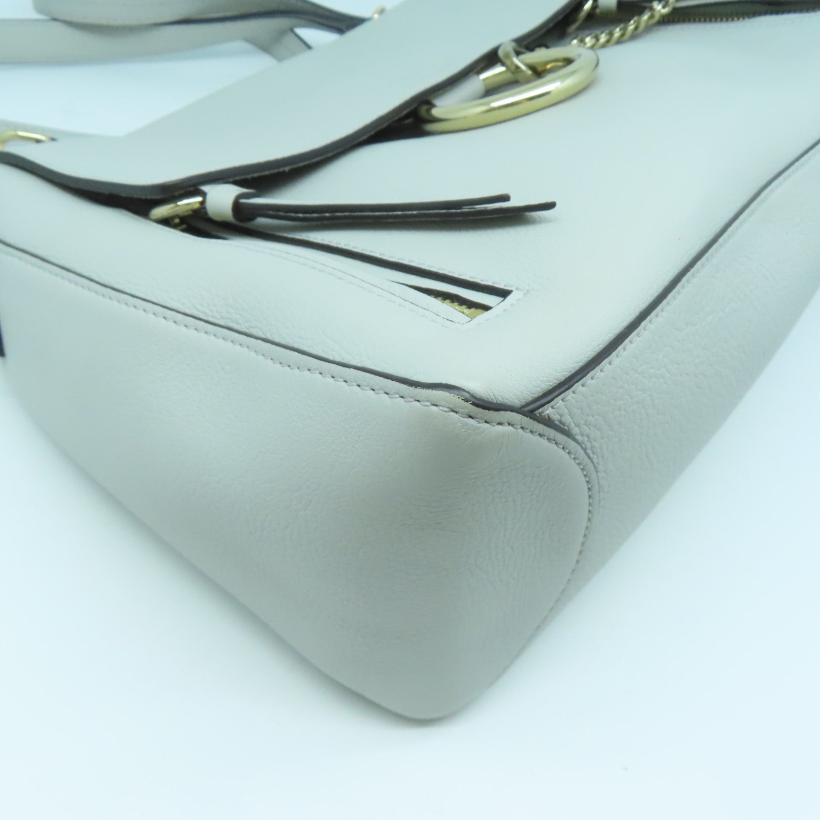 Chloe 【激減優惠】牛皮皮革2 Way Shoulder金扣手挽肩背兩用袋灰色