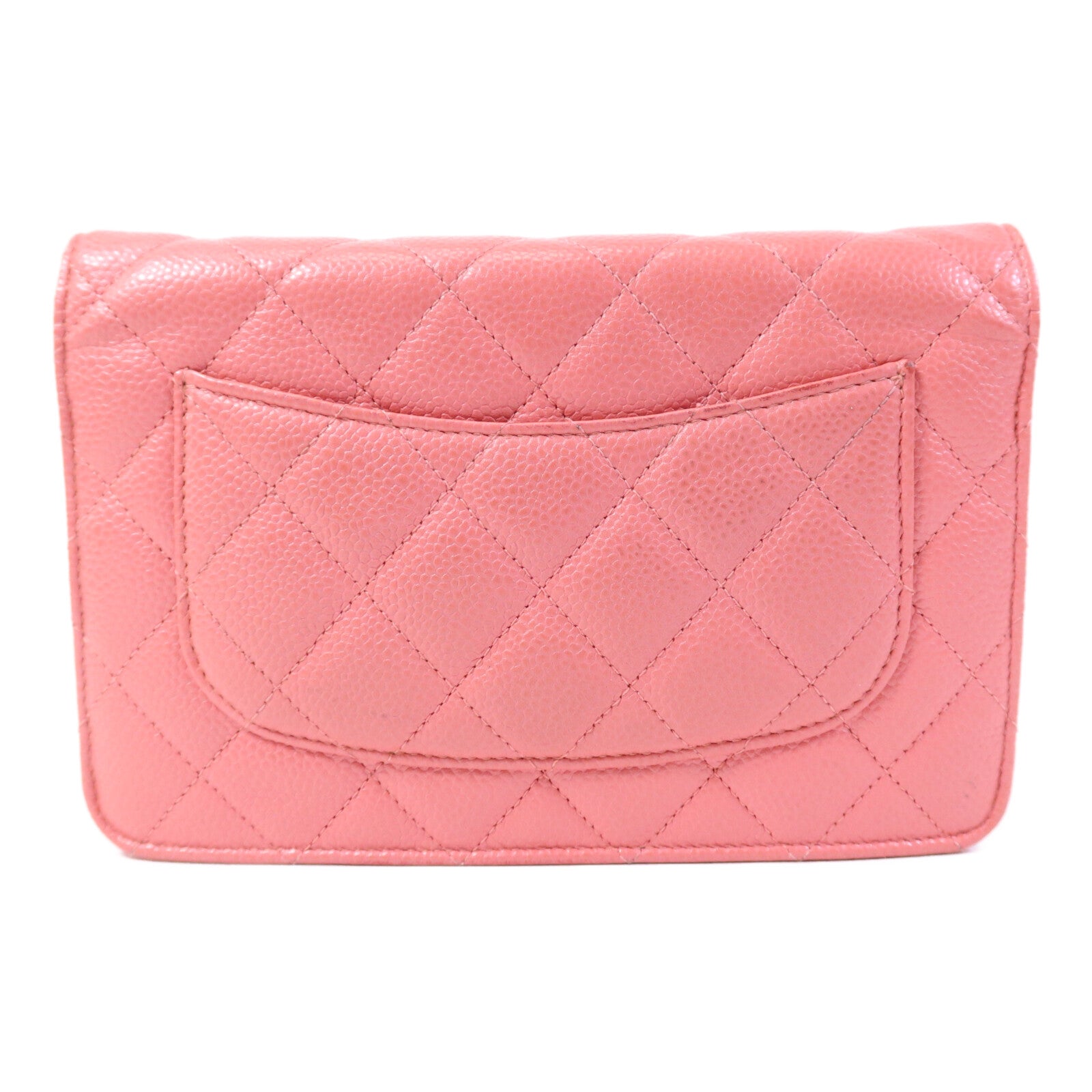 CHANEL 牛皮皮革WOC Wallet On Chain金扣鏈帶肩背袋