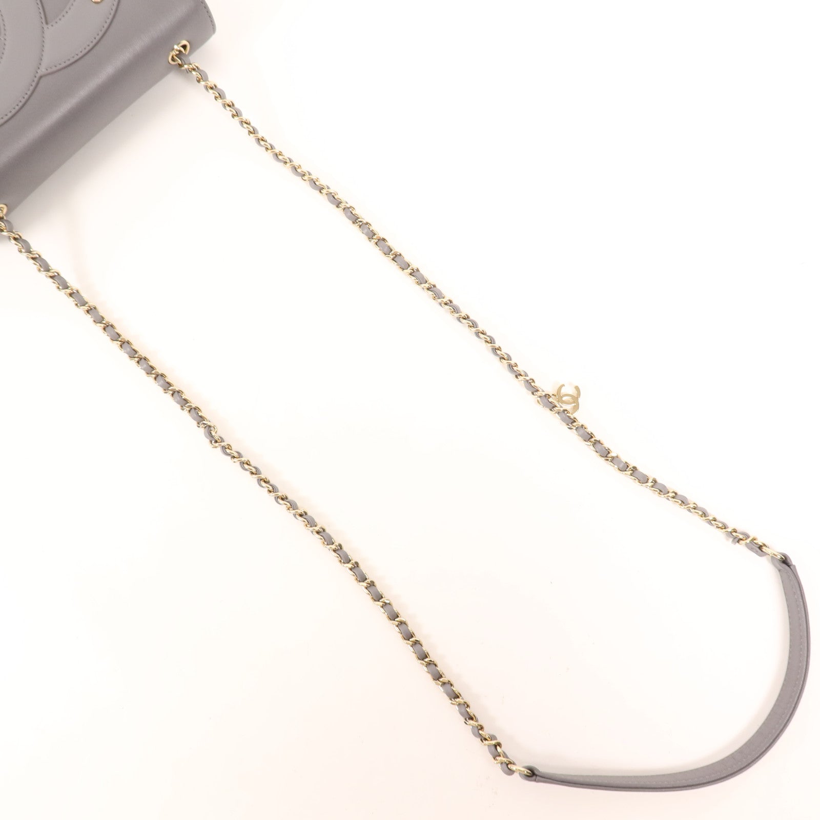 CHANEL 羊皮皮革CC Mania Flap金扣鏈帶肩背袋