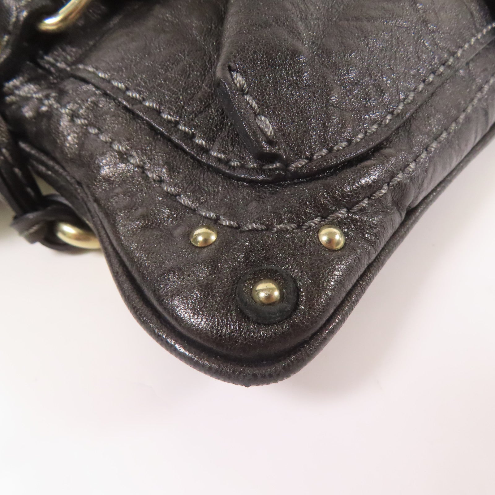 Chloe 牛皮皮革Hand Bag金扣肩背袋