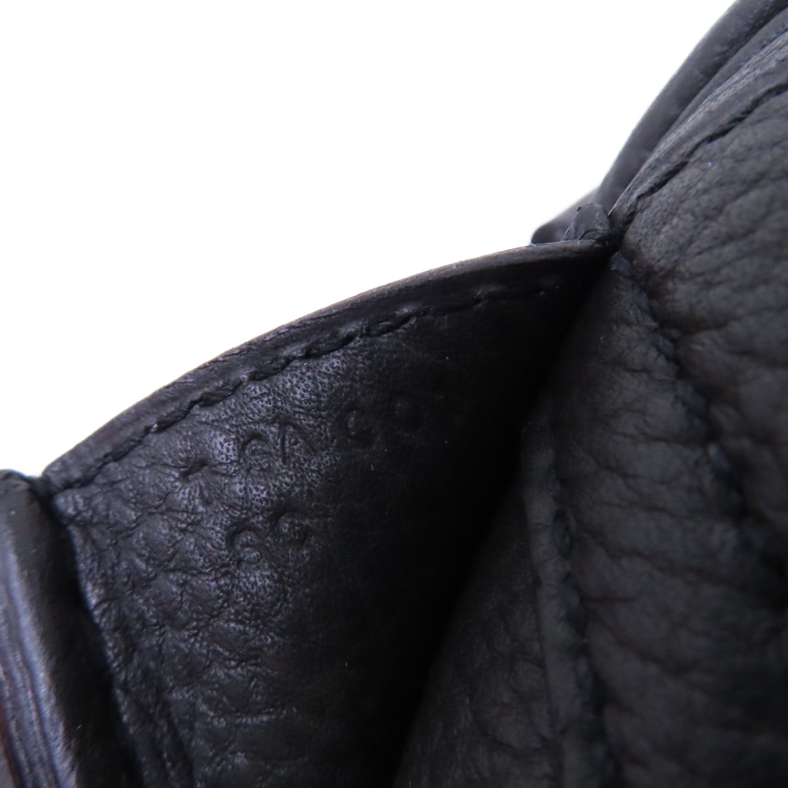 HERMES 【激減優惠】Clemence皮革Steve Meeting II 35 2Way Shoulder Bag銀扣手挽肩背兩用袋8P Plomb/鉛灰色