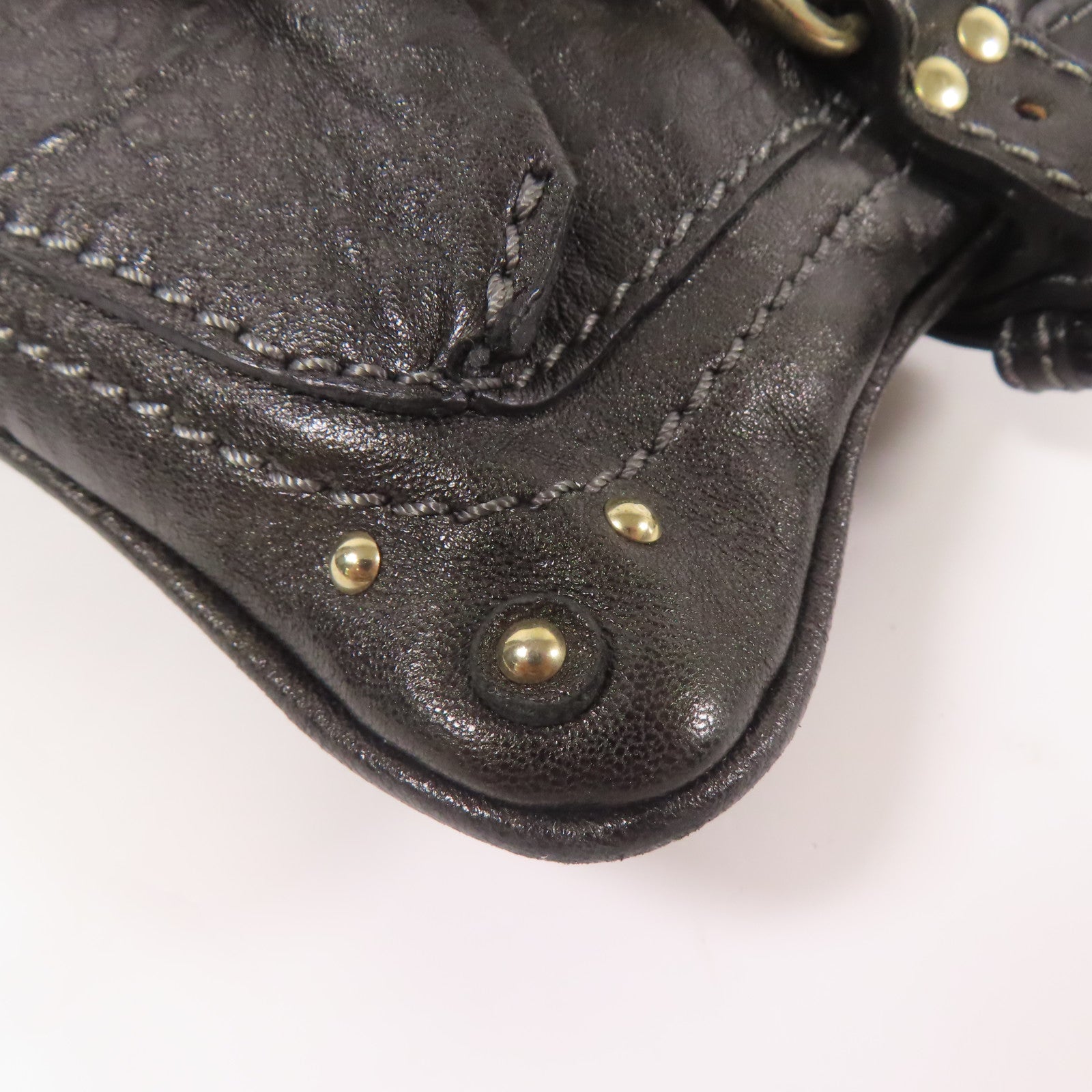 Chloe 牛皮皮革Hand Bag金扣肩背袋
