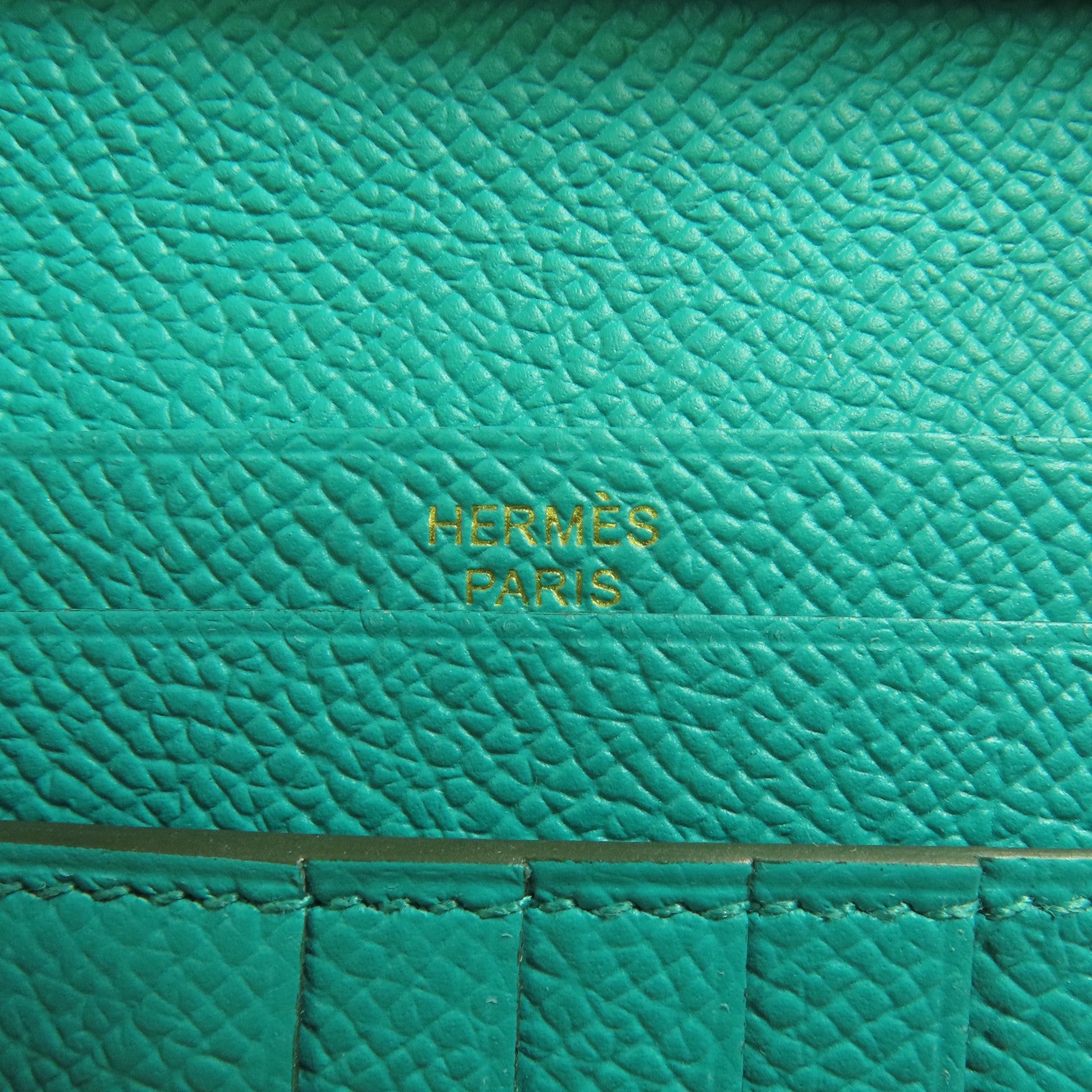 HERMES Epsom皮革Bearn Wallet金扣錢包