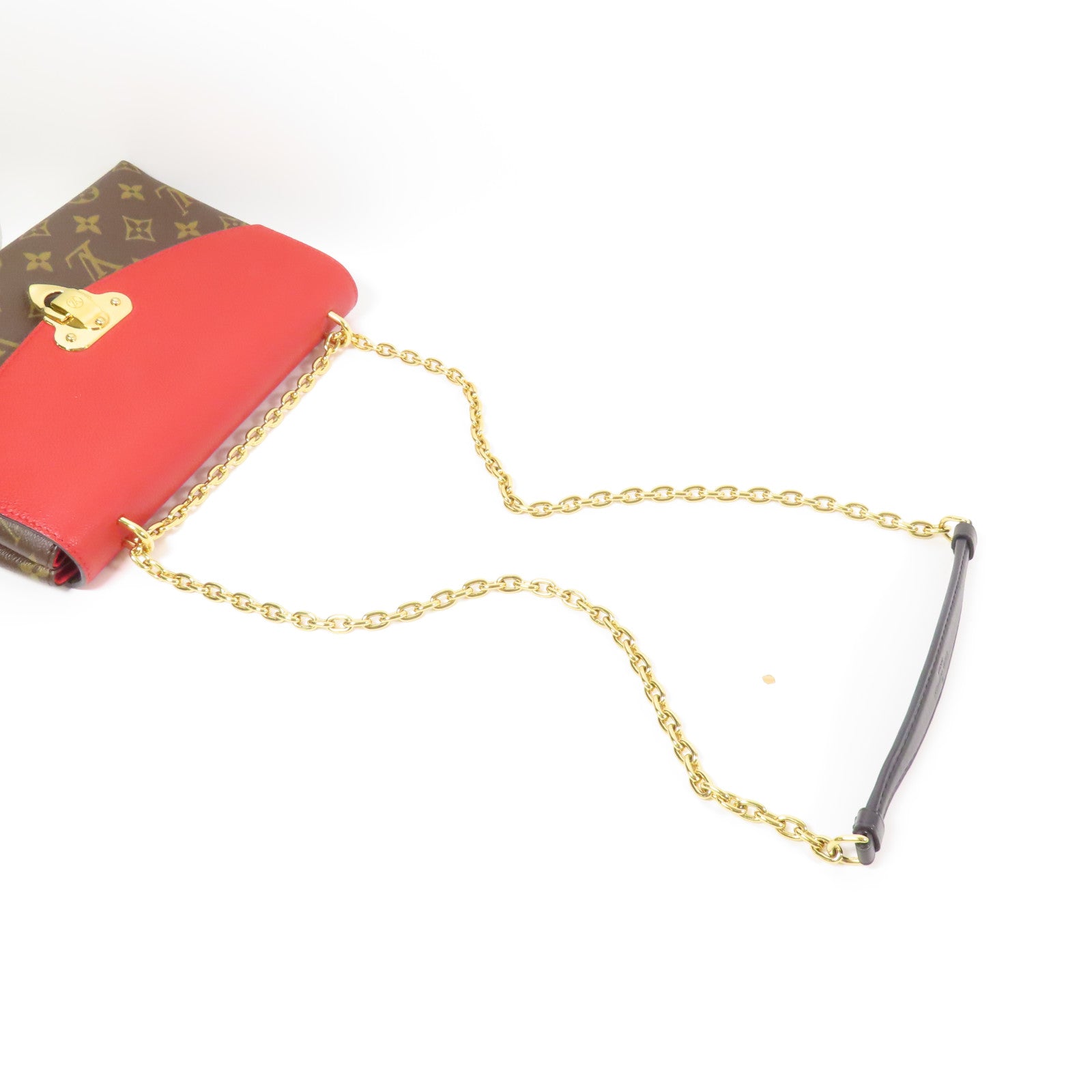 LOUIS VUITTON LV GHW Saint Placide Shoulder Bag M43713 Monogram Brown/Red