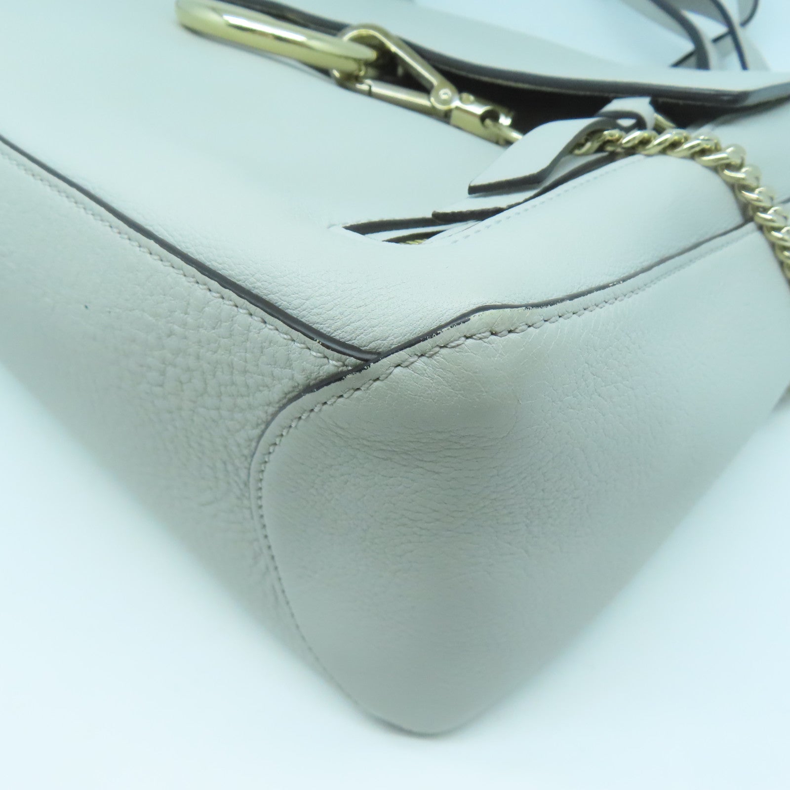 Chloe 【激減優惠】牛皮皮革2 Way Shoulder金扣手挽肩背兩用袋灰色