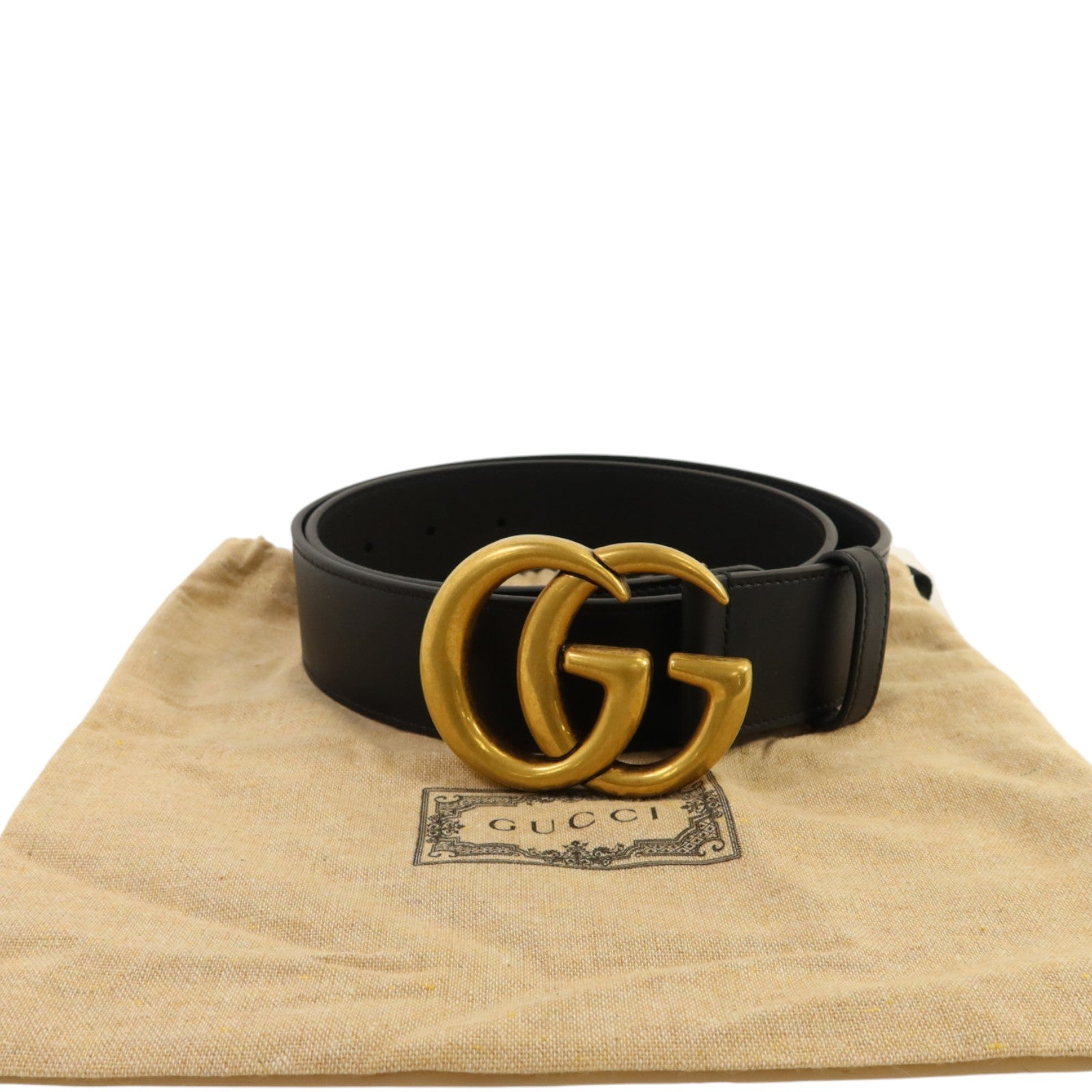 GUCCI 牛皮皮革GG Marmont Belt 80cm金扣皮帶