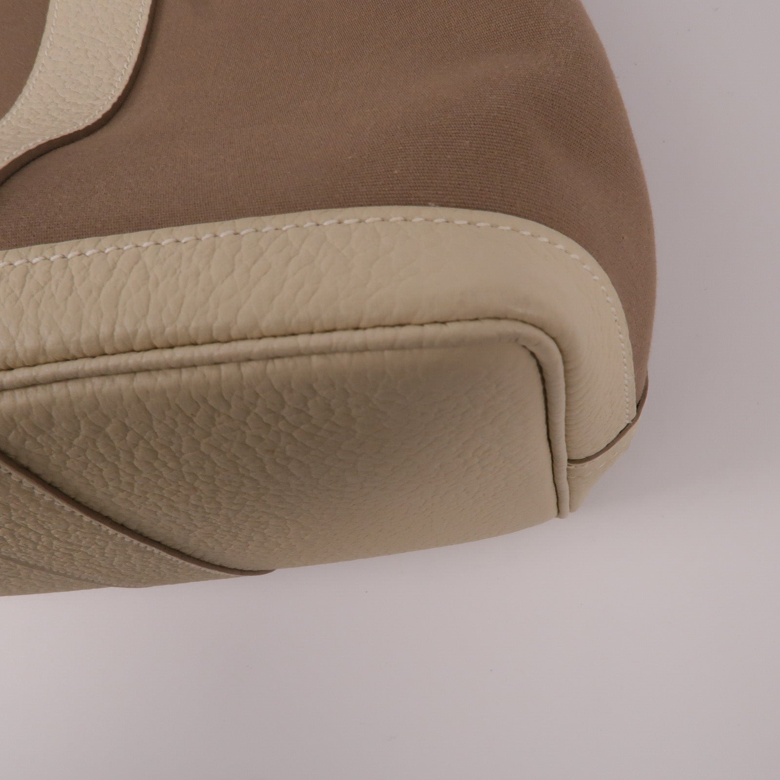 HERMES Toile H帆布Garden Party PM手挽袋Etoupe/Nata