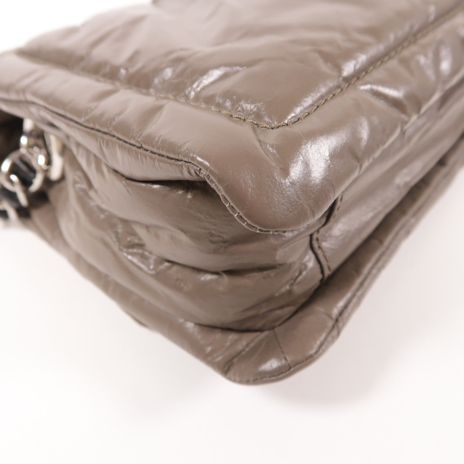 MARC BY MARC JACOBS 塗層帆布Shoulder Bag銀扣鏈帶肩背袋