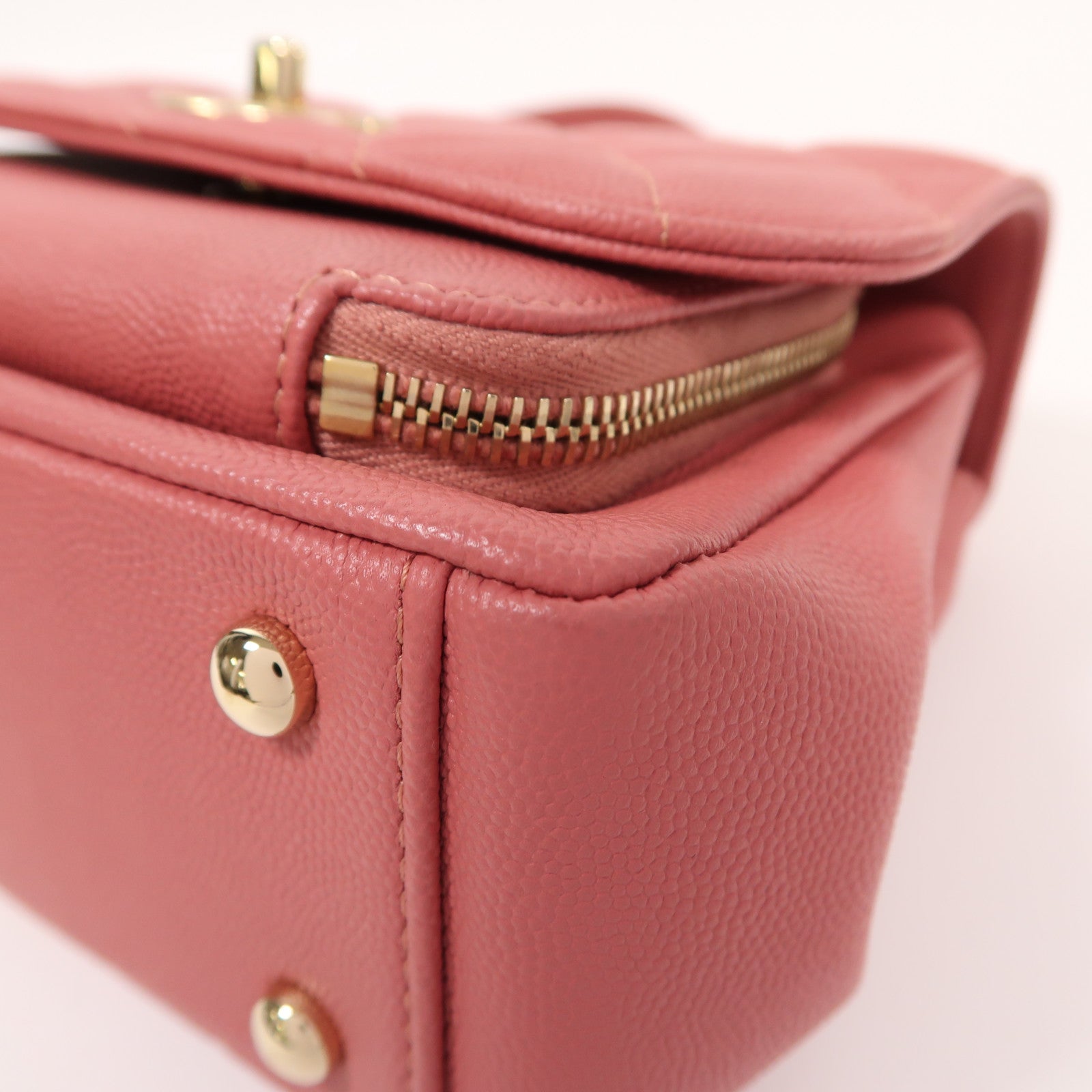 CHANEL 牛皮皮革Affinity Bag金扣手挽肩背兩用袋