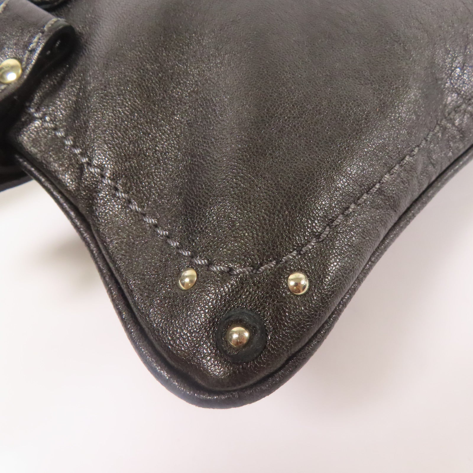 Chloe 牛皮皮革Hand Bag金扣肩背袋