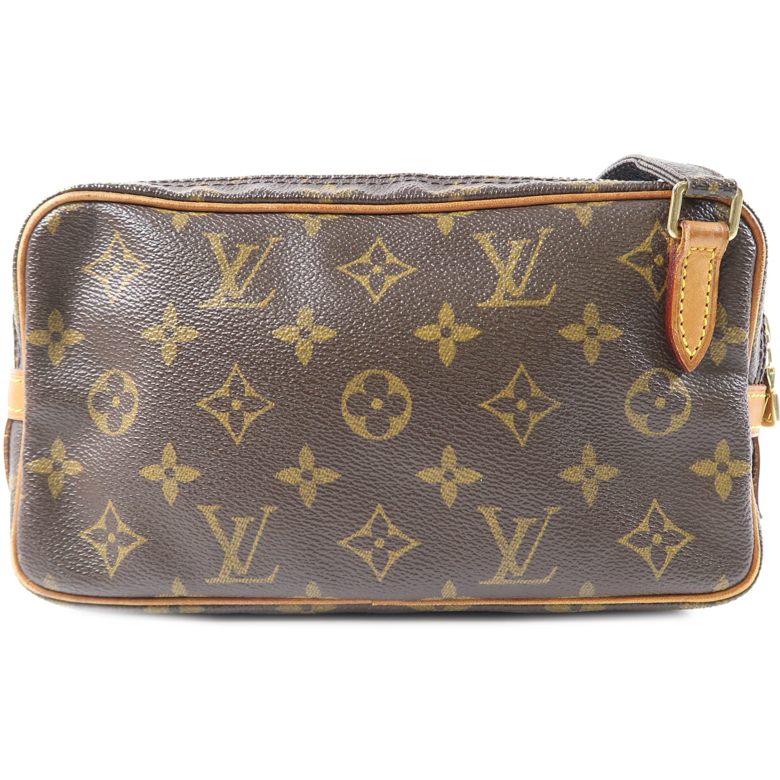 LOUIS VUITTON Monogram Pochette Marly Bandouliere金扣肩背袋啡色
