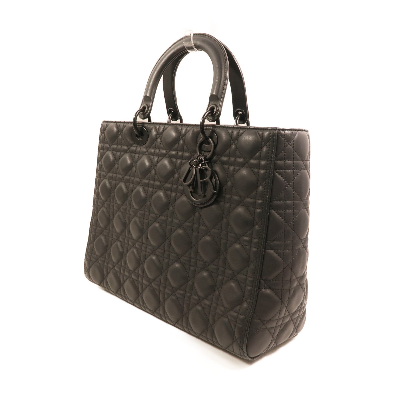 Dior 牛皮皮革Lady Dior Large手挽肩背兩用袋