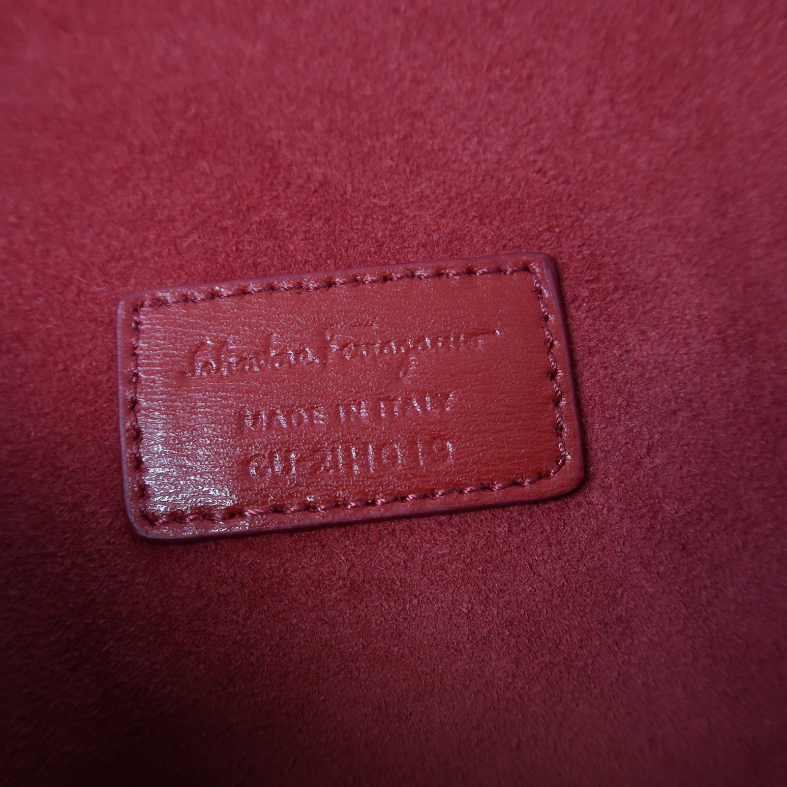 Salvatore Ferragamo 牛皮皮革Tote Bag金扣肩背袋紅色