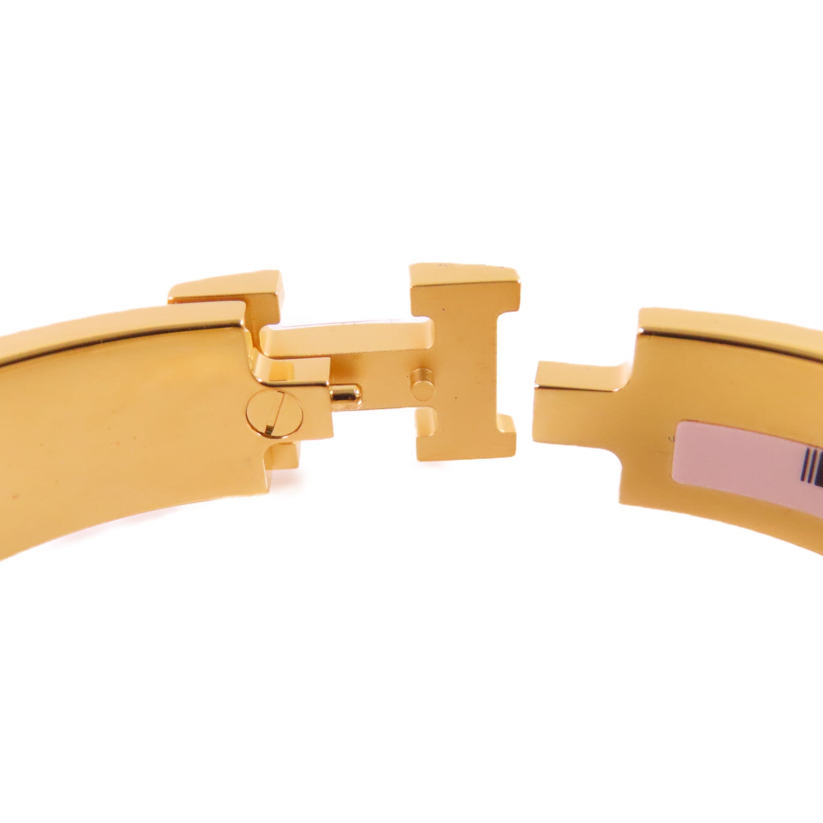 HERMES 金屬/琺瑯Clic H Bracelet金扣手鐲