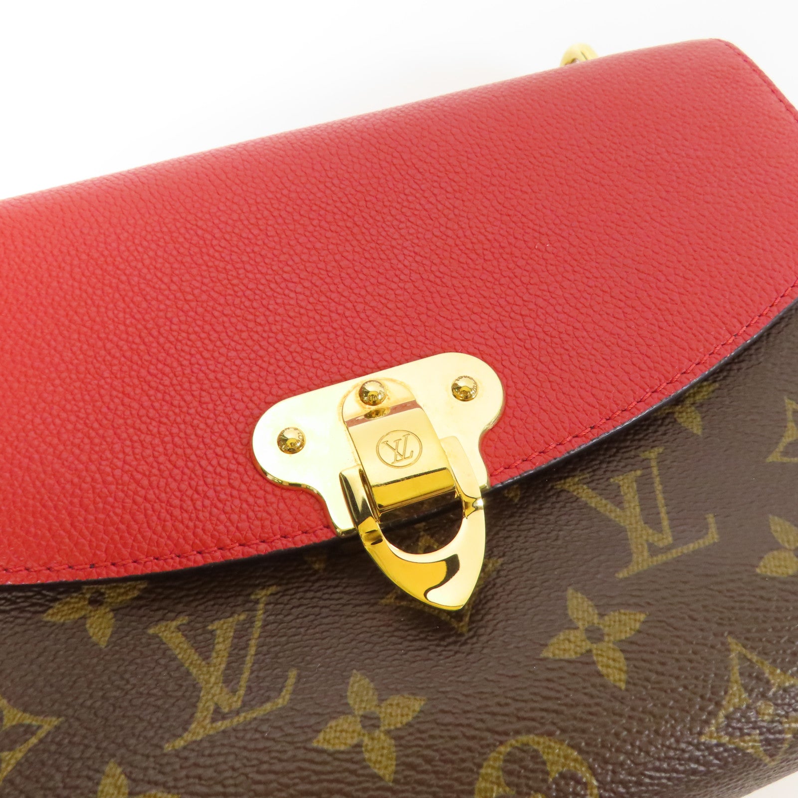 LOUIS VUITTON LV GHW Saint Placide Shoulder Bag M43713 Monogram Brown/Red