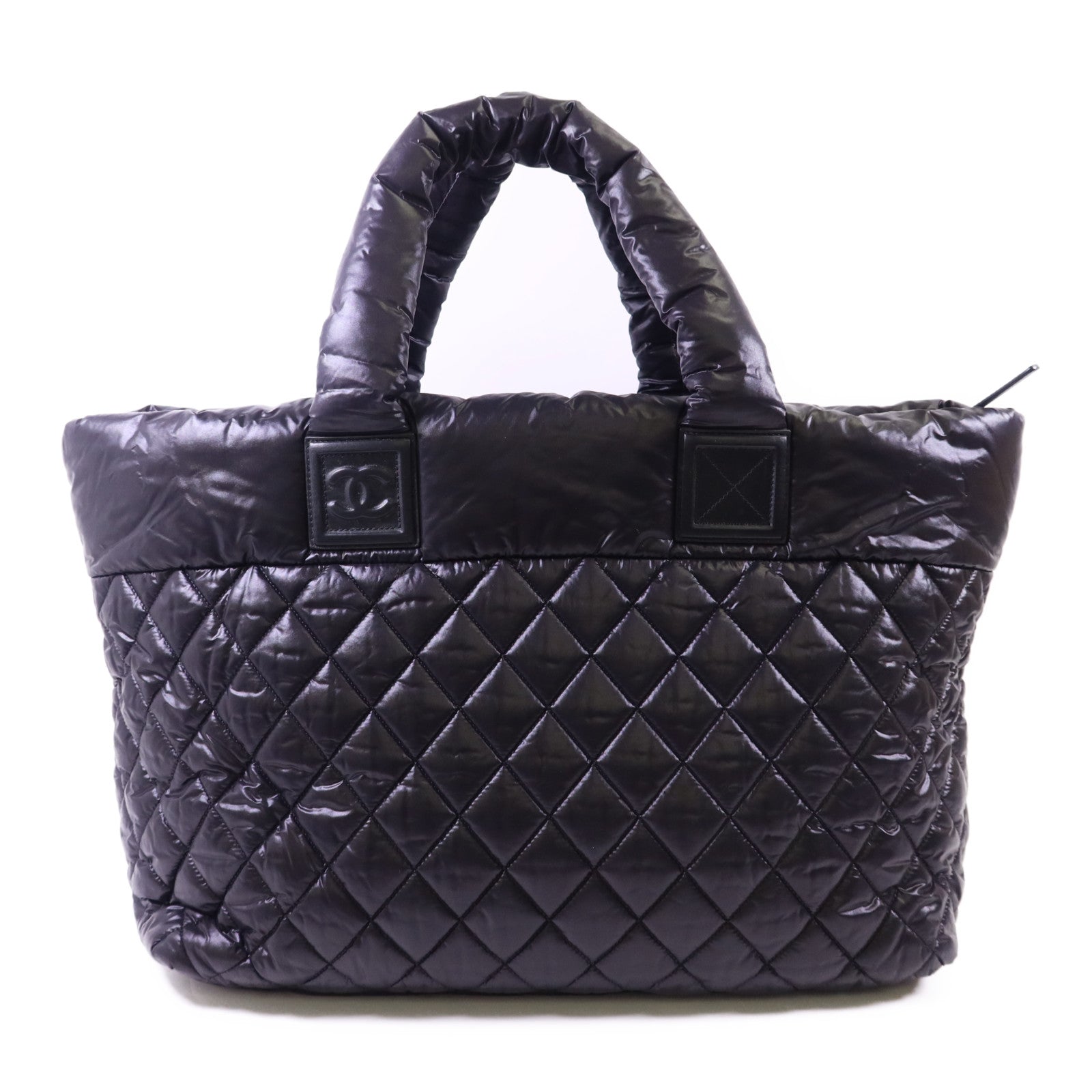 CHANEL 尼龍Coco Cocoon Medium銀扣手挽袋