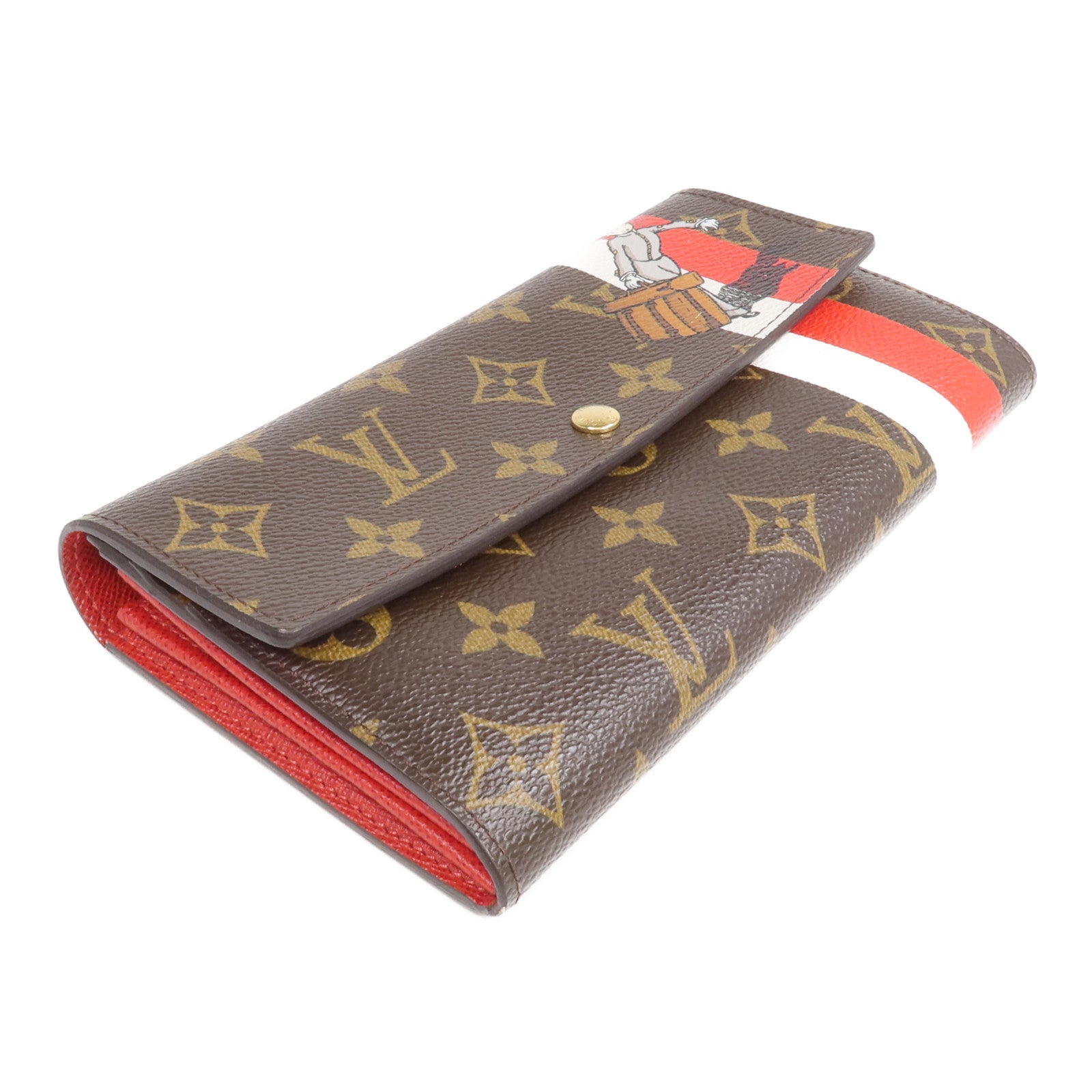 LOUIS VUITTON Monogram Groom Portefeuille Sarah Wallet金扣長錢包