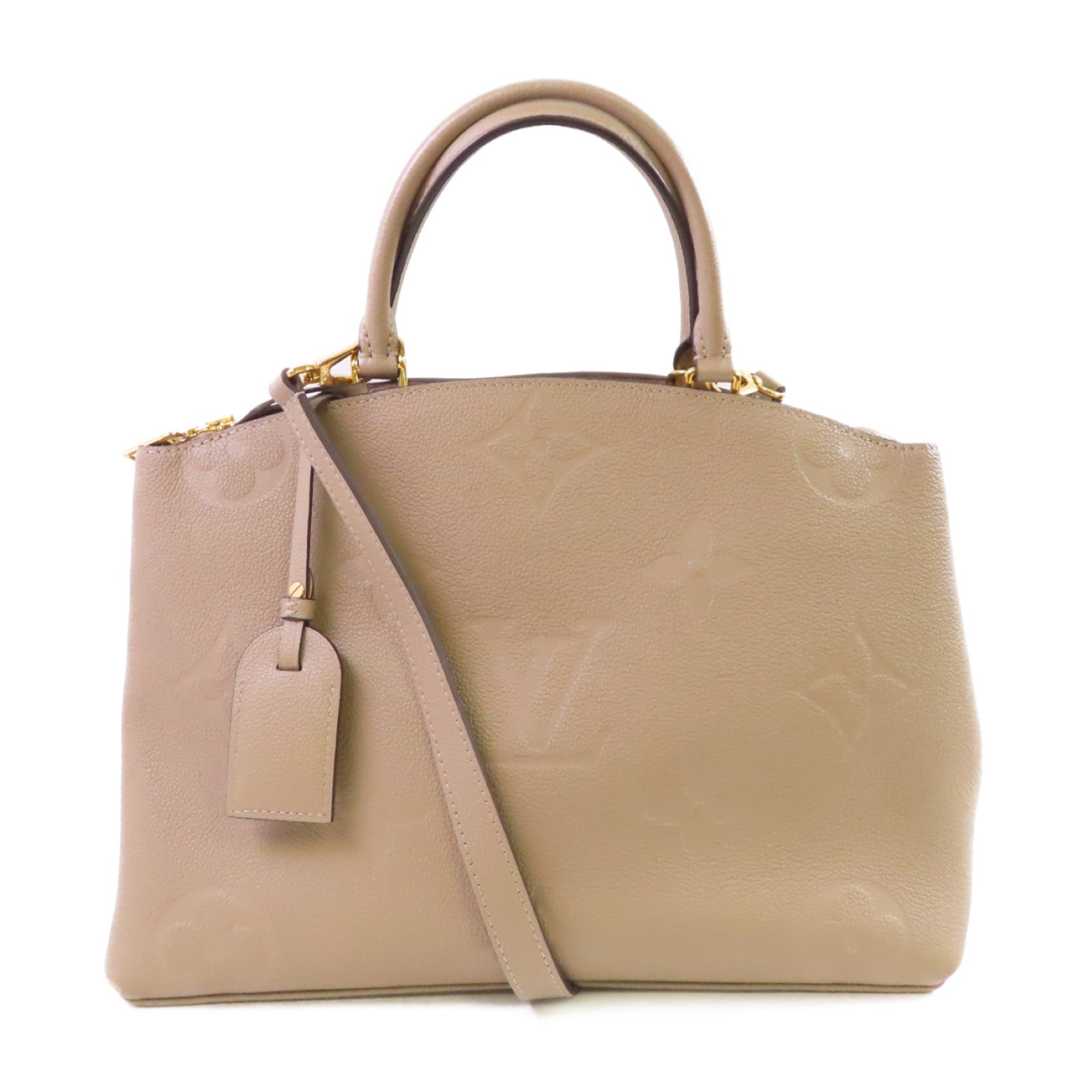 LOUIS VUITTON 【激減優惠】Monogram Empreinte Grand Palais 2 Way Shoulder Bag金扣手挽肩背兩用袋杏色