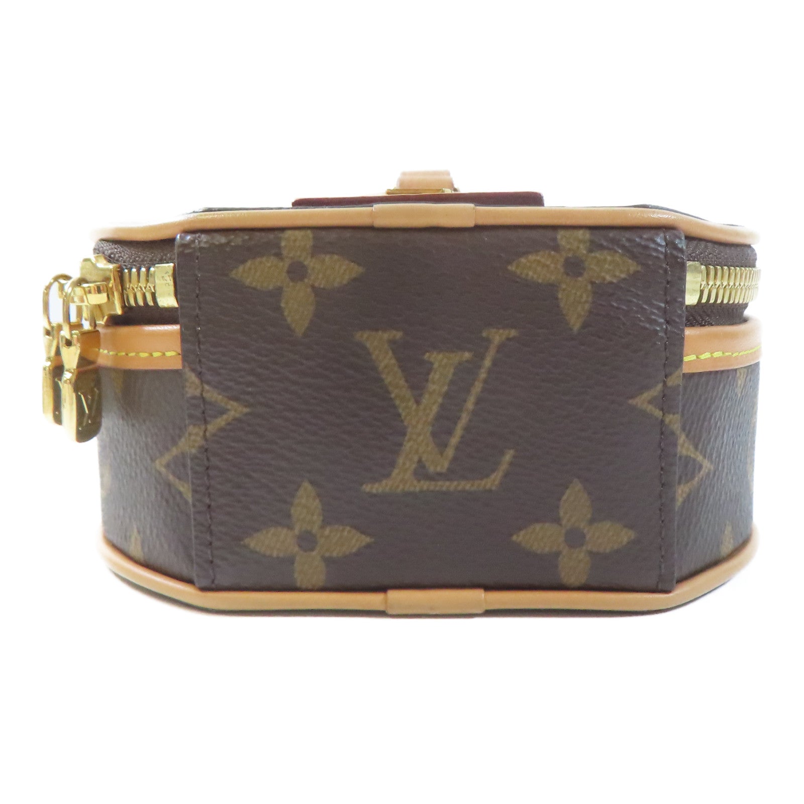 LOUIS VUITTON Monogram Mini Boite Chapeau金扣手挽肩背兩用袋棕色
