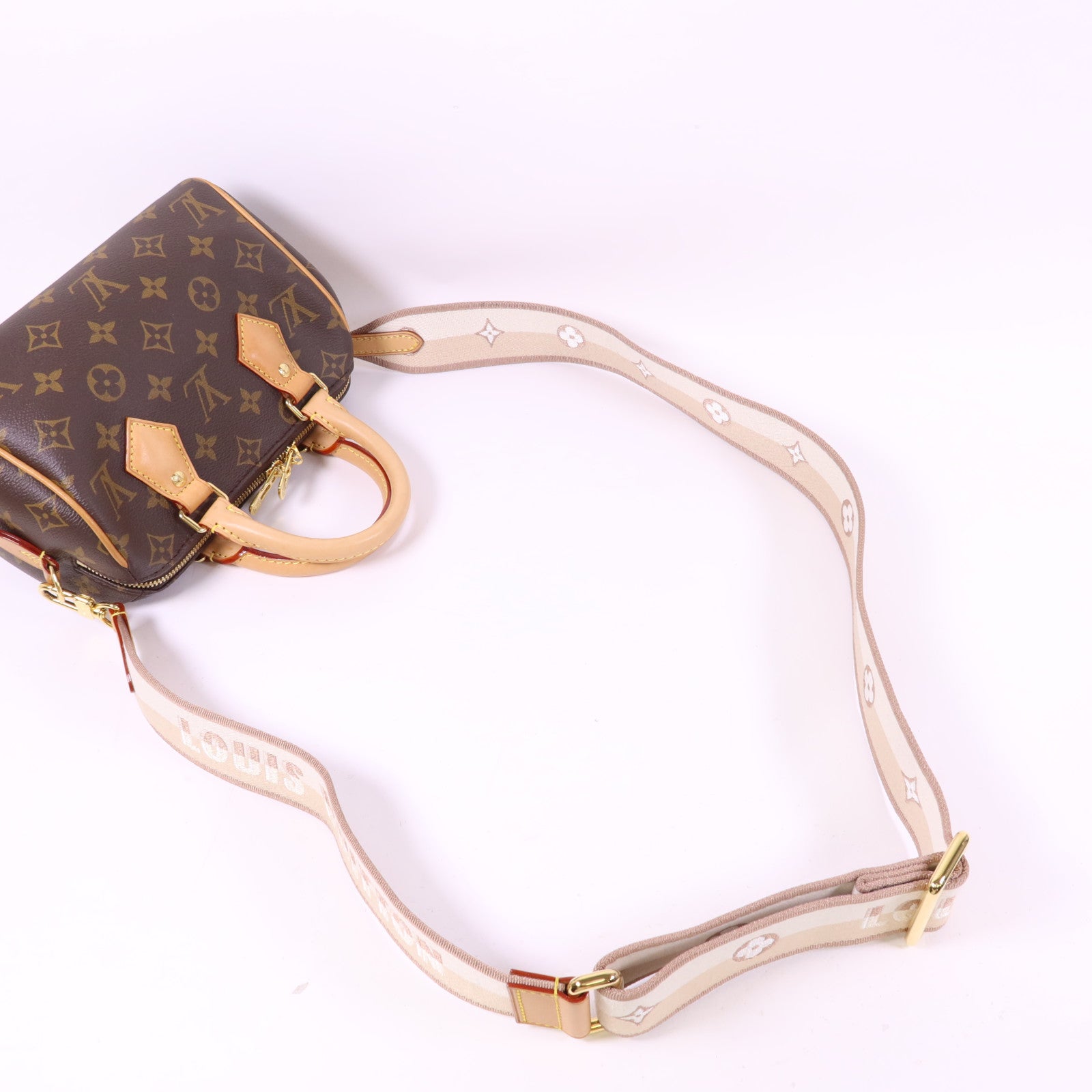 LOUIS VUITTON Monogram Speedy Bandouliere 20金扣手挽肩背兩用袋