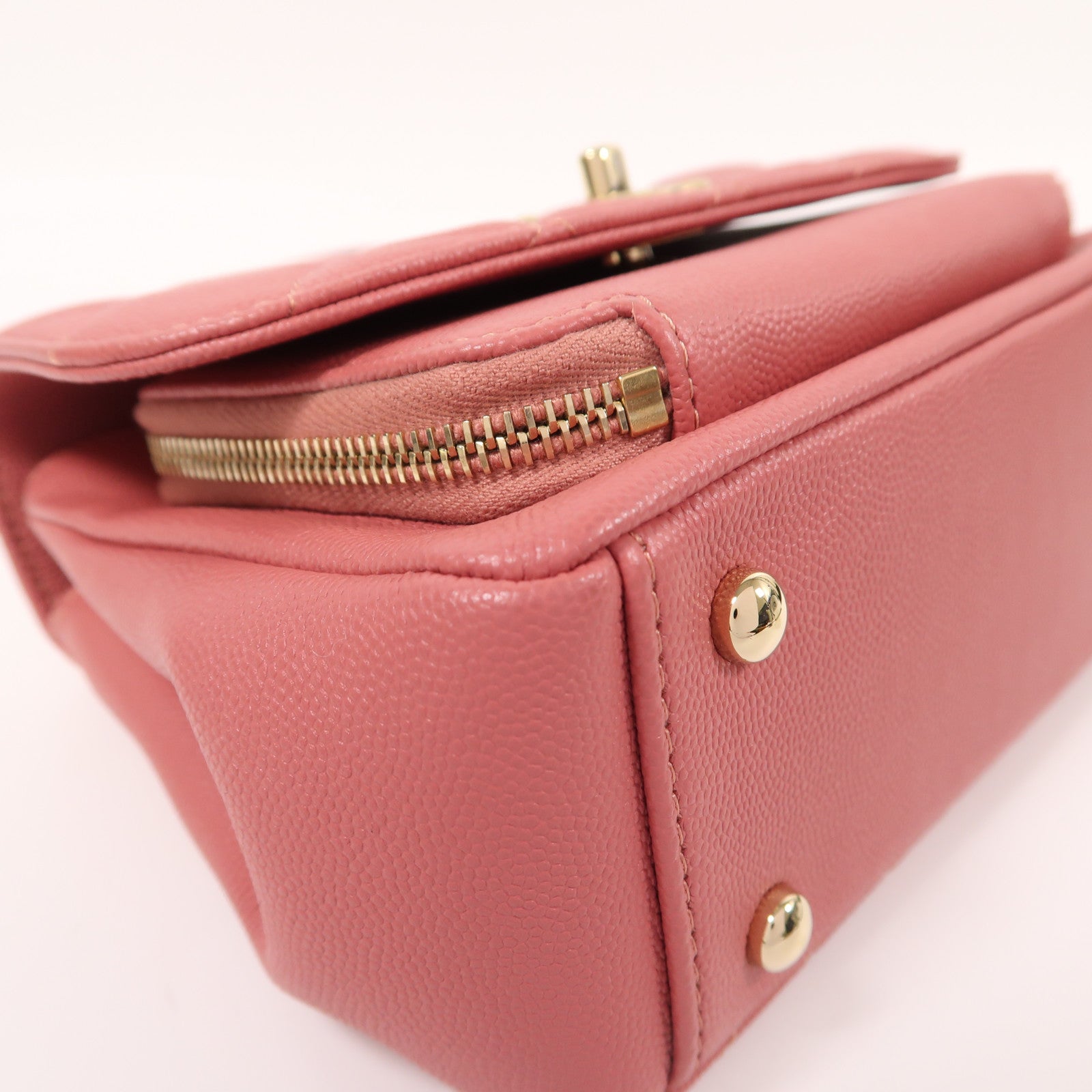 CHANEL 牛皮皮革Affinity Bag金扣手挽肩背兩用袋