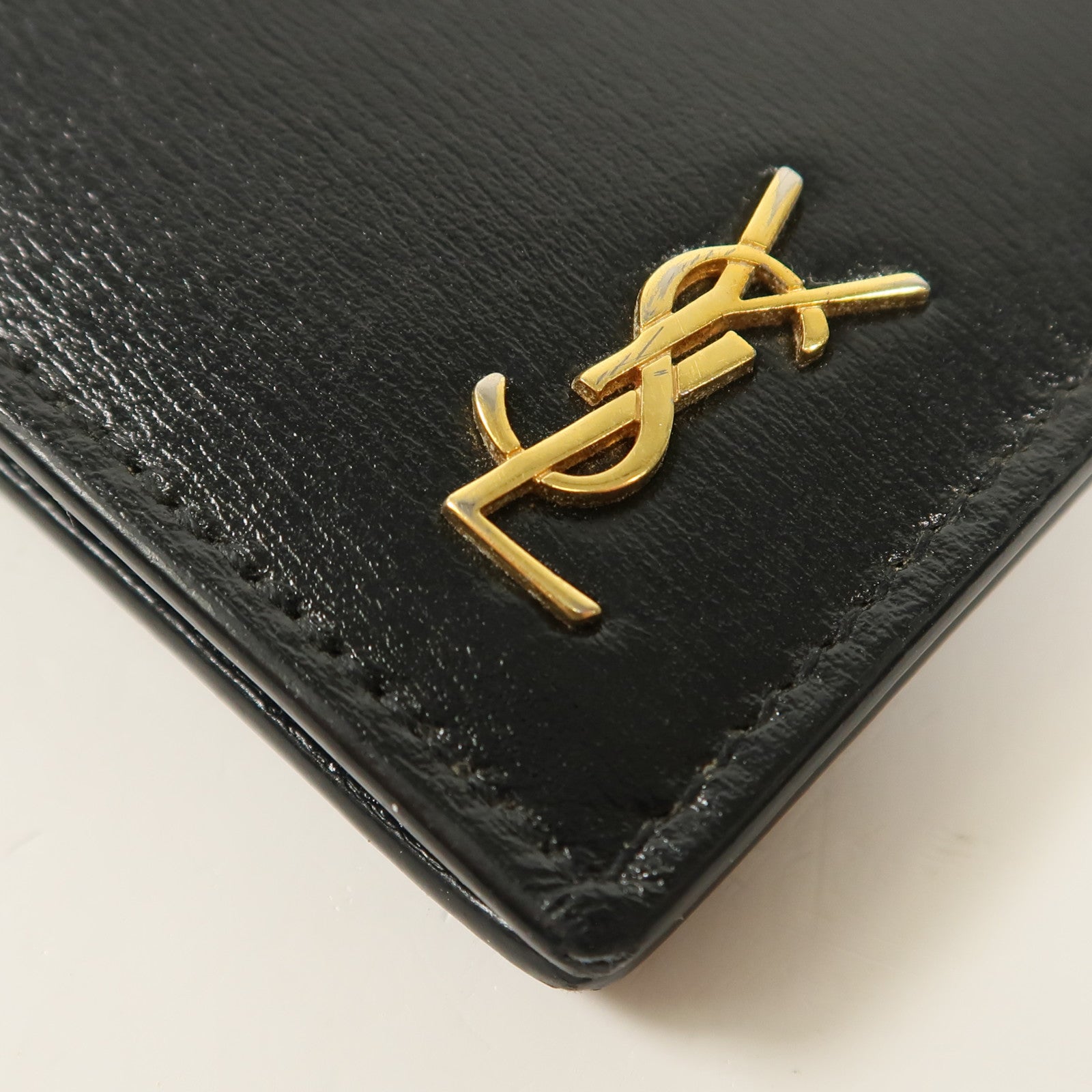 SAINT LAURENT 牛皮皮革Wallet金扣錢包