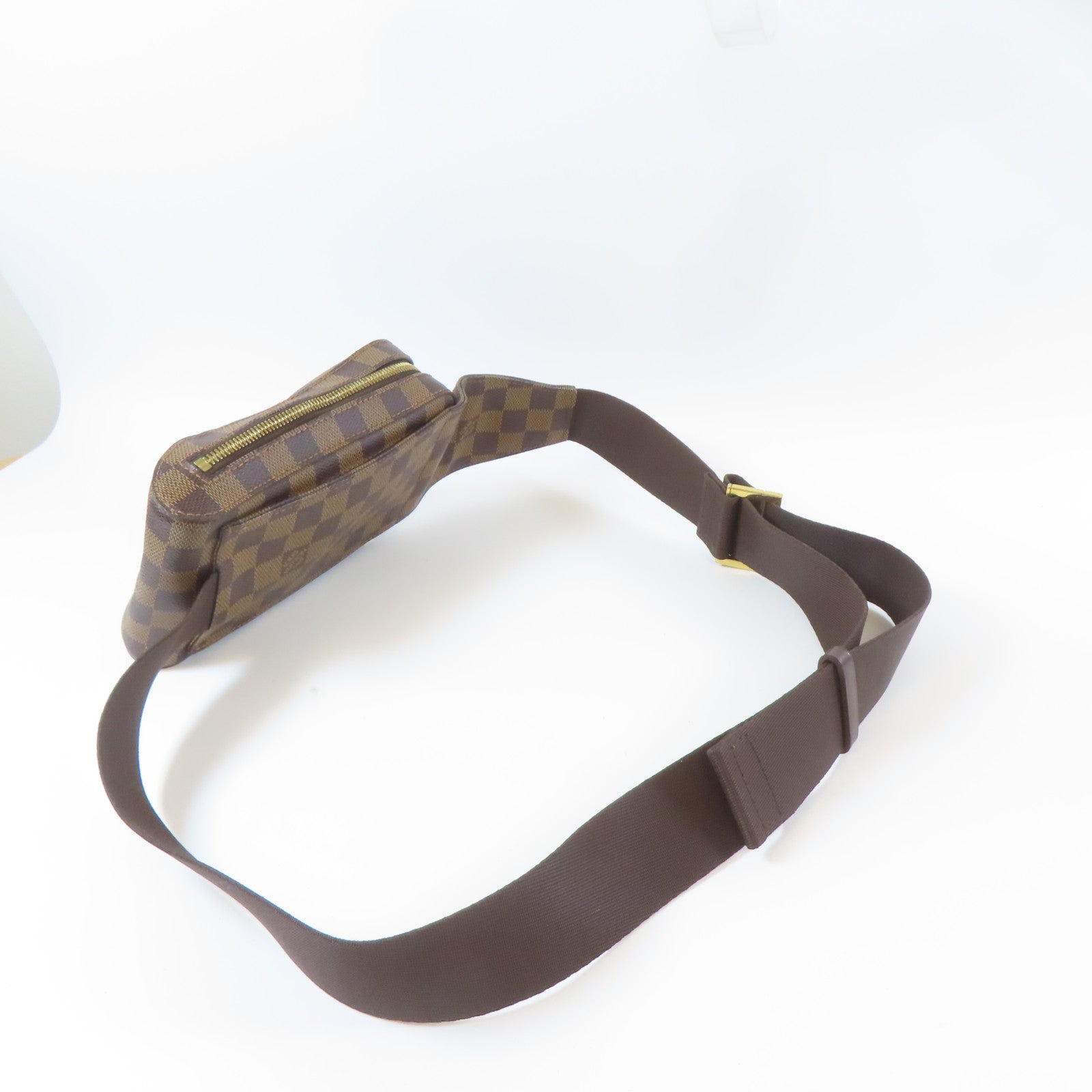 LOUIS VUITTON 【激減優惠】Damier Geronimos金扣腰包啡色