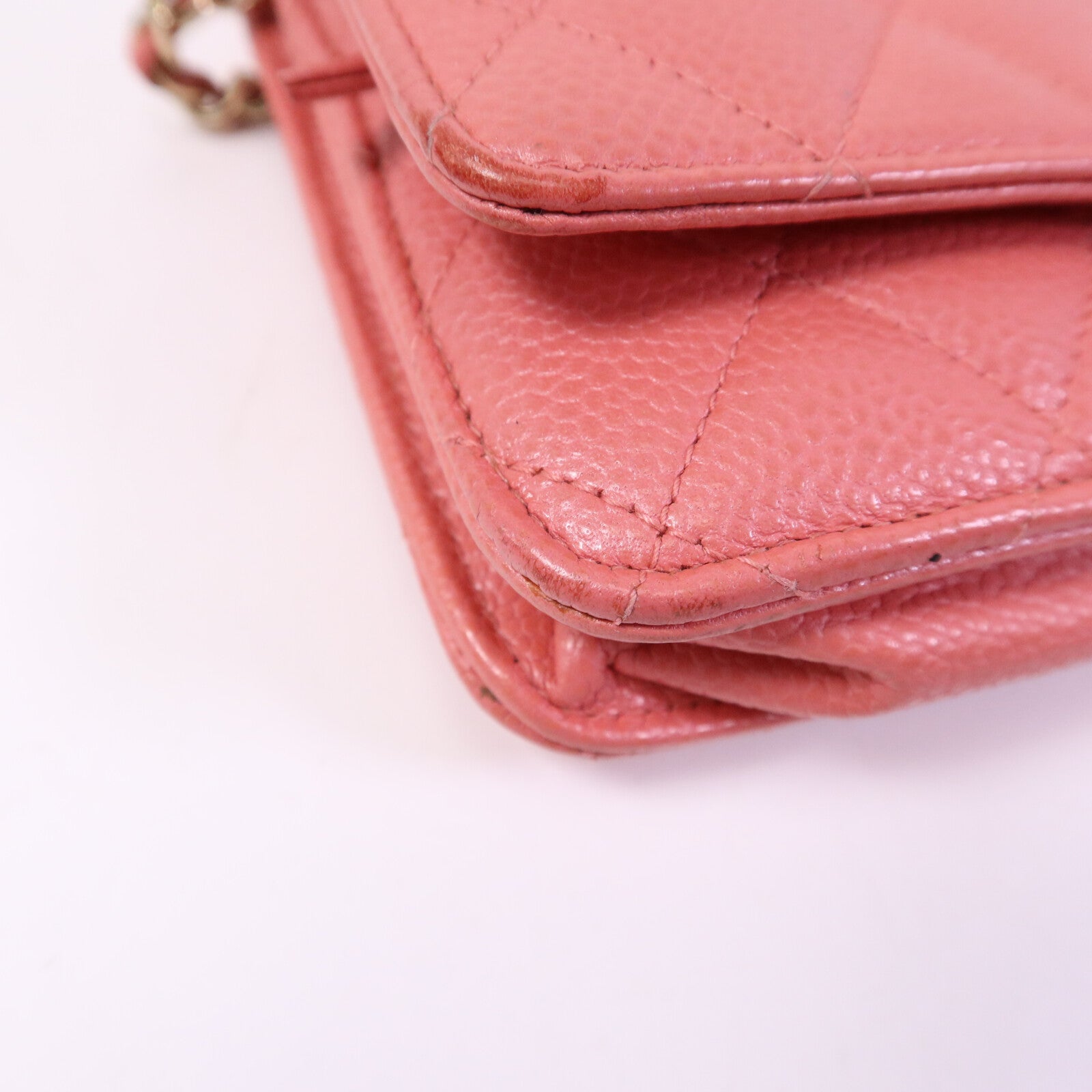 CHANEL 牛皮皮革WOC Wallet On Chain金扣鏈帶肩背袋