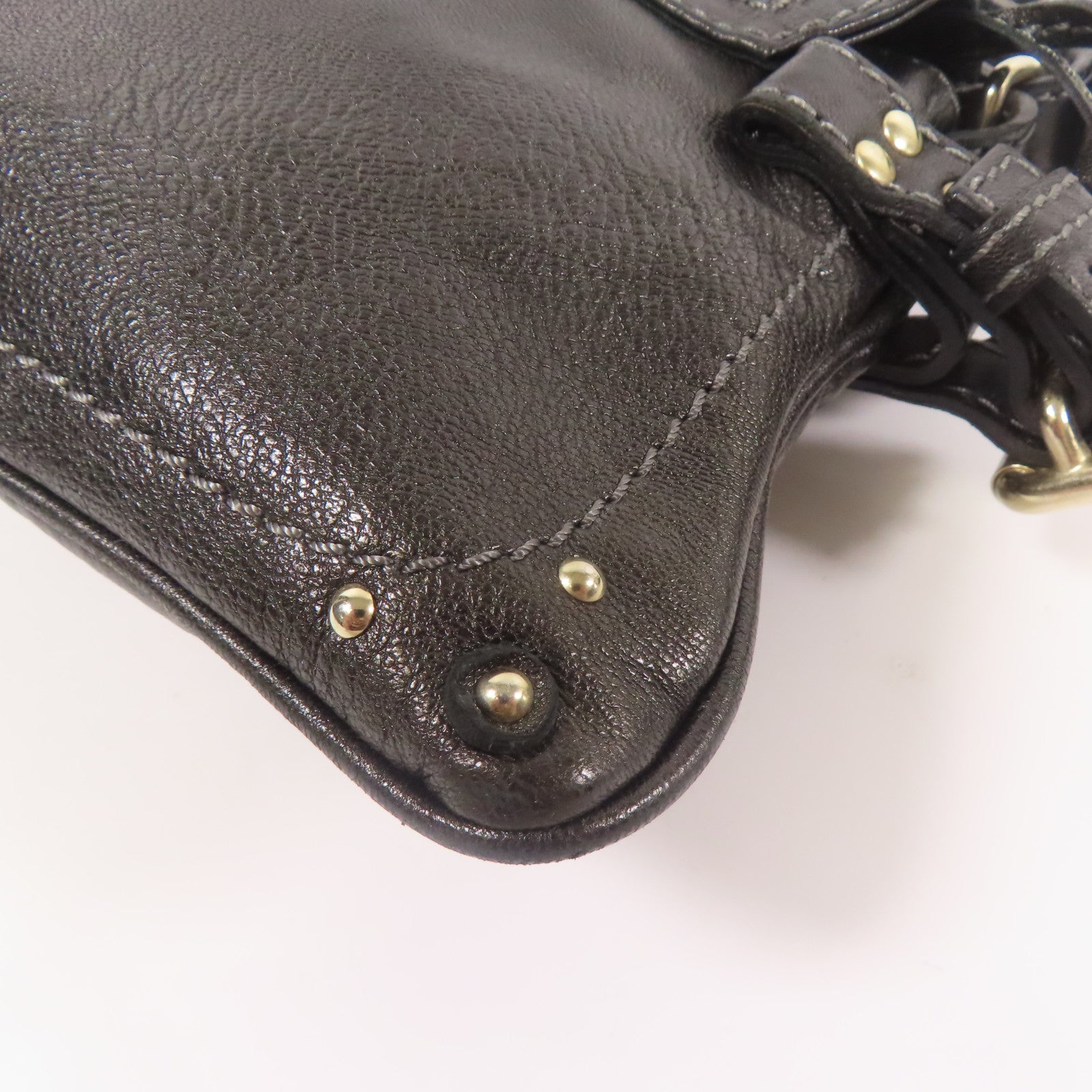 Chloe 牛皮皮革Hand Bag金扣肩背袋