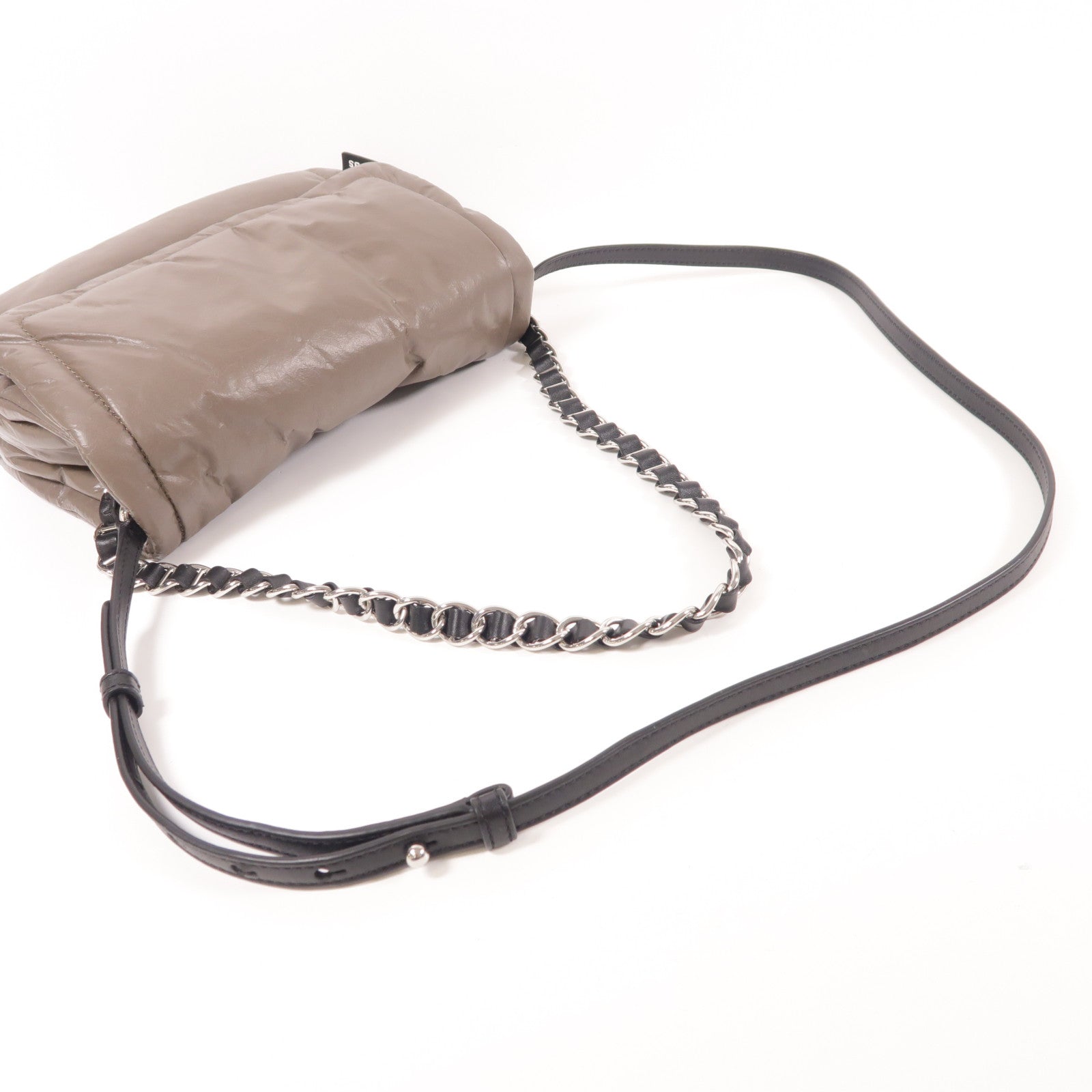 MARC BY MARC JACOBS 塗層帆布Shoulder Bag銀扣鏈帶肩背袋