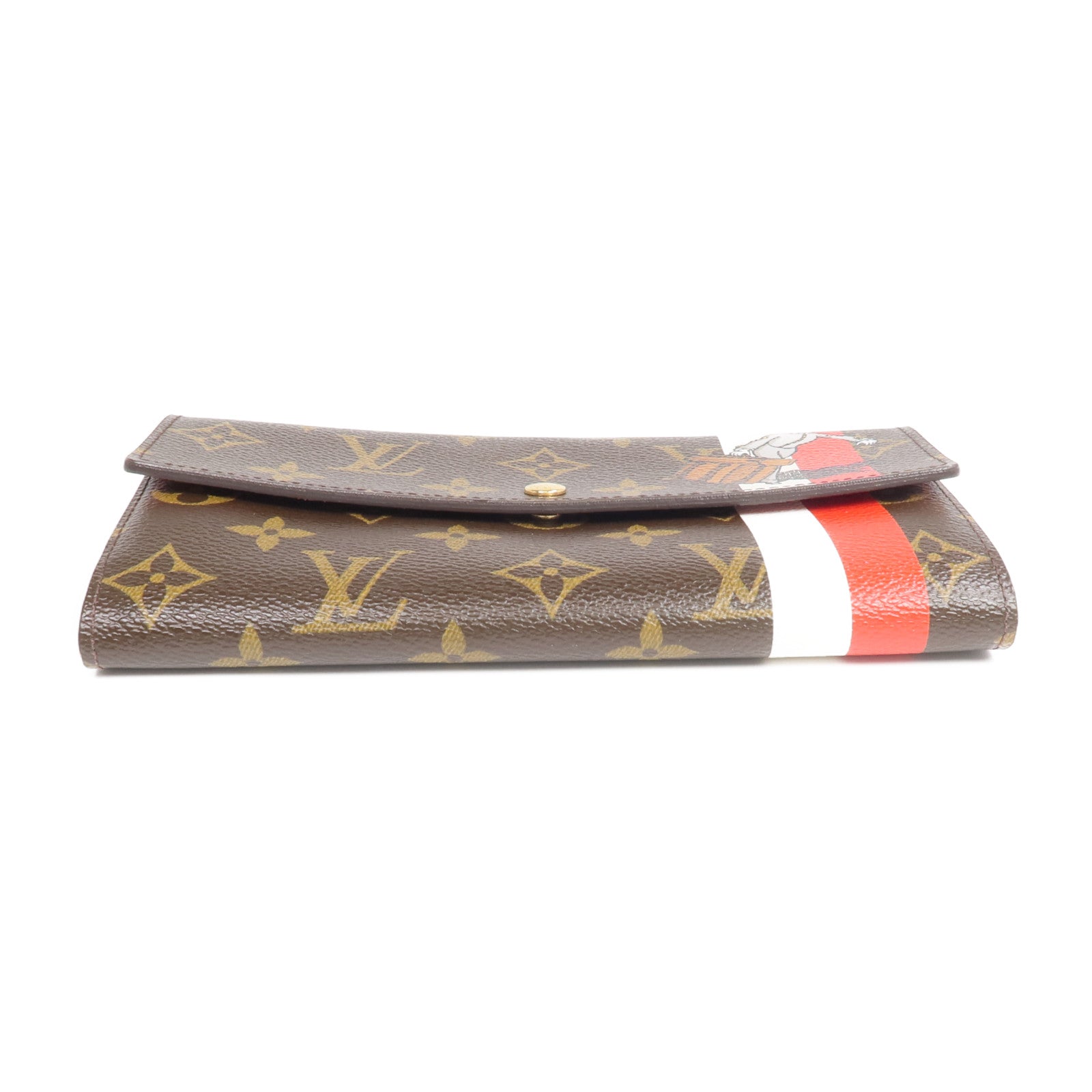 LOUIS VUITTON Monogram Groom Portefeuille Sarah Wallet金扣長錢包